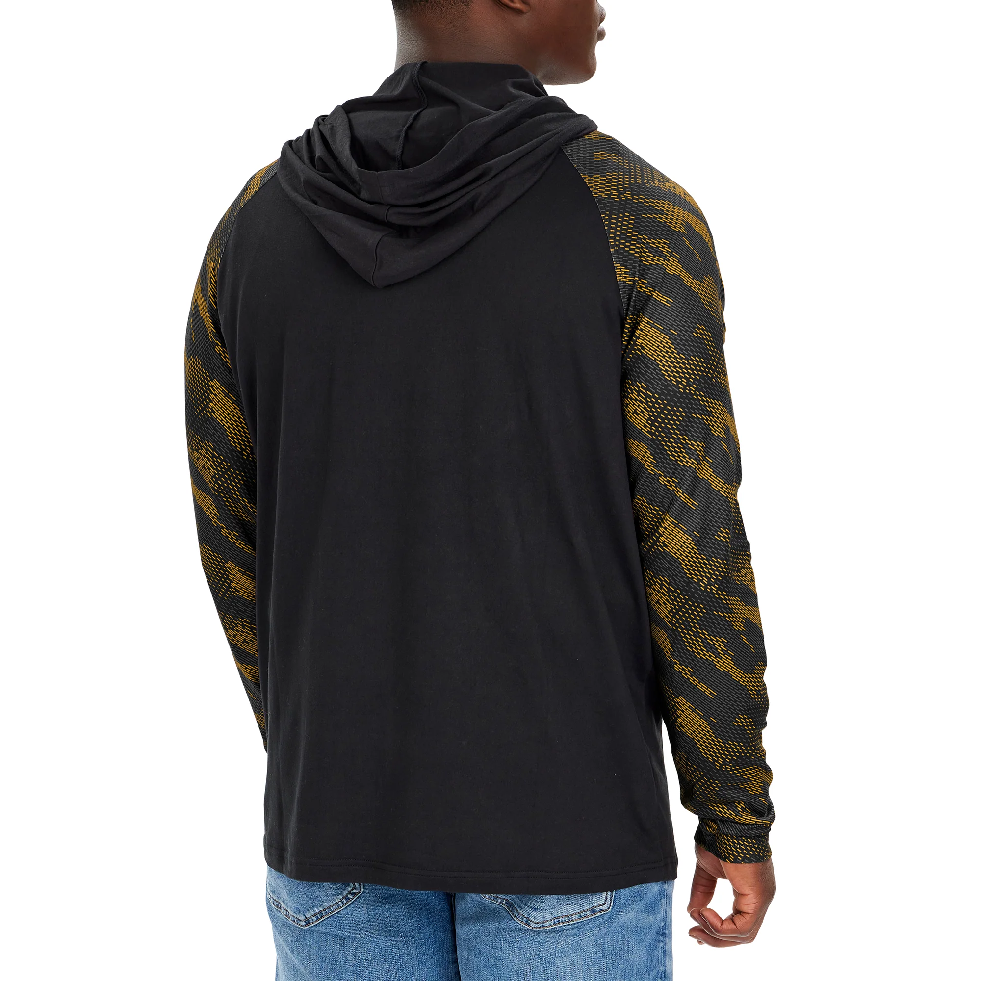 Zubaz NFL Men's Pittsburgh Steelers Viper Print Pullover Hooded Sweatshirt - Image 2