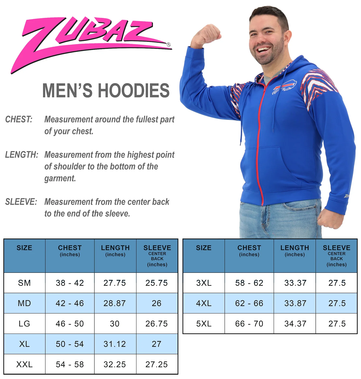 Zubaz NFL Men's Play Action 3 Color Zebra Bands and Hood Line Full Zip Hoodie, PHILADELPHIA EAGLES - Image 27