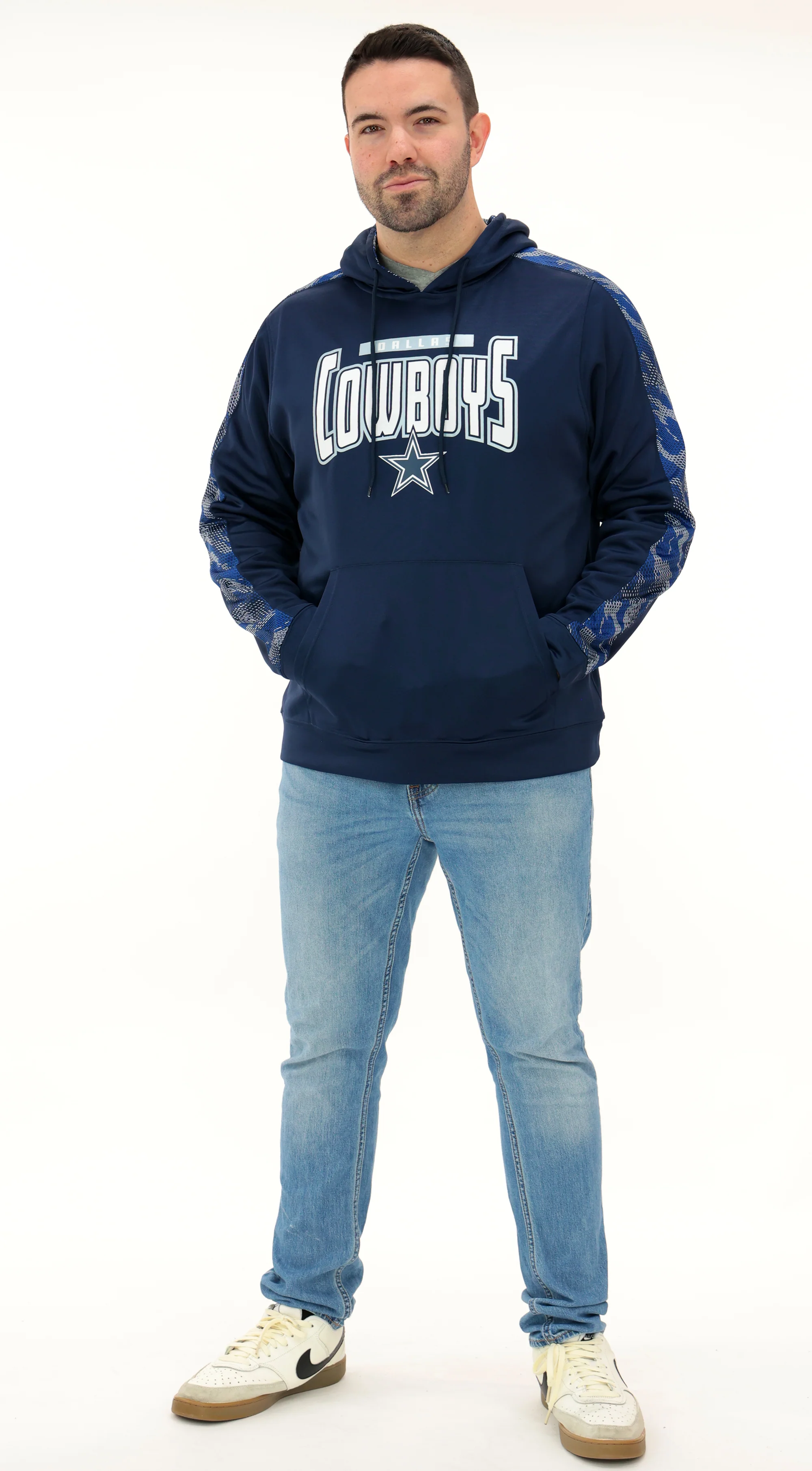 Zubaz NFL Men's Pullover Hoodie With Viper Stripe, Dallas Cowboys - Image 7