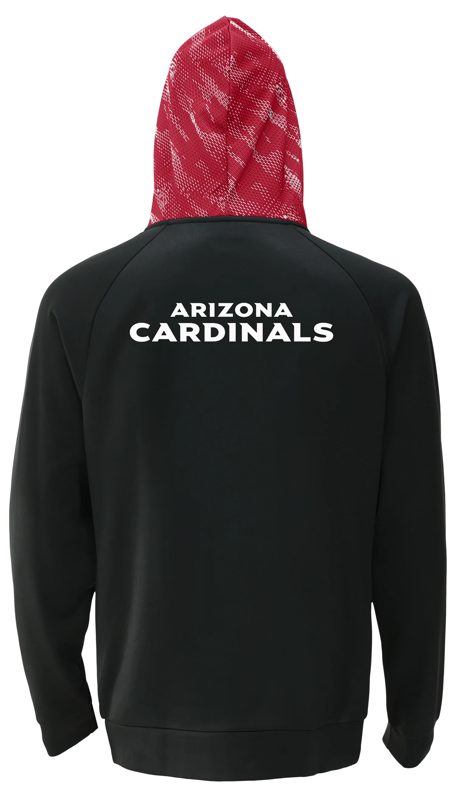 Zubaz NFL Men's Raglan Viper Hood Liner Full Zip Hoodie, ARIZONA CARDINALS - Image 8