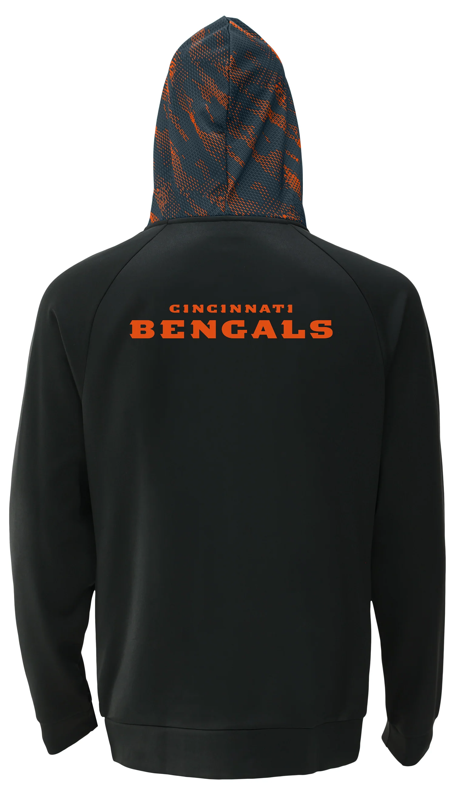 Zubaz NFL Men's Raglan Viper Hood Liner Full Zip Hoodie, CINCINNATI BENGALS - Image 18