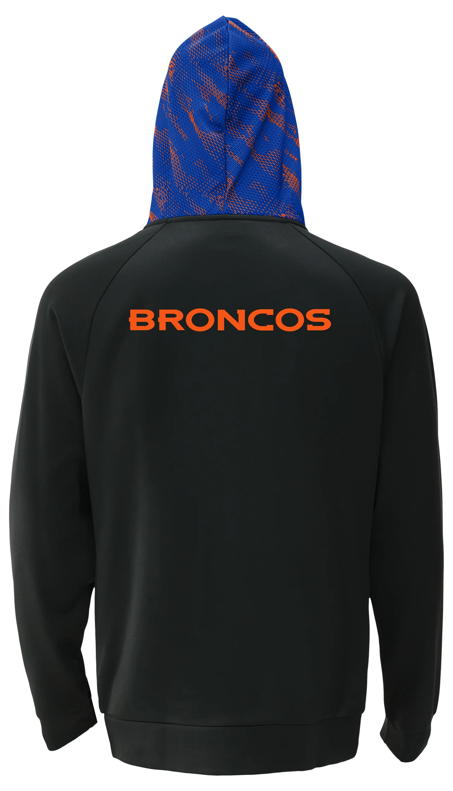Zubaz NFL   Men's Raglan Viper Hood Liner Full Zip Hoodie, DENVER BRONCOS - Image 3
