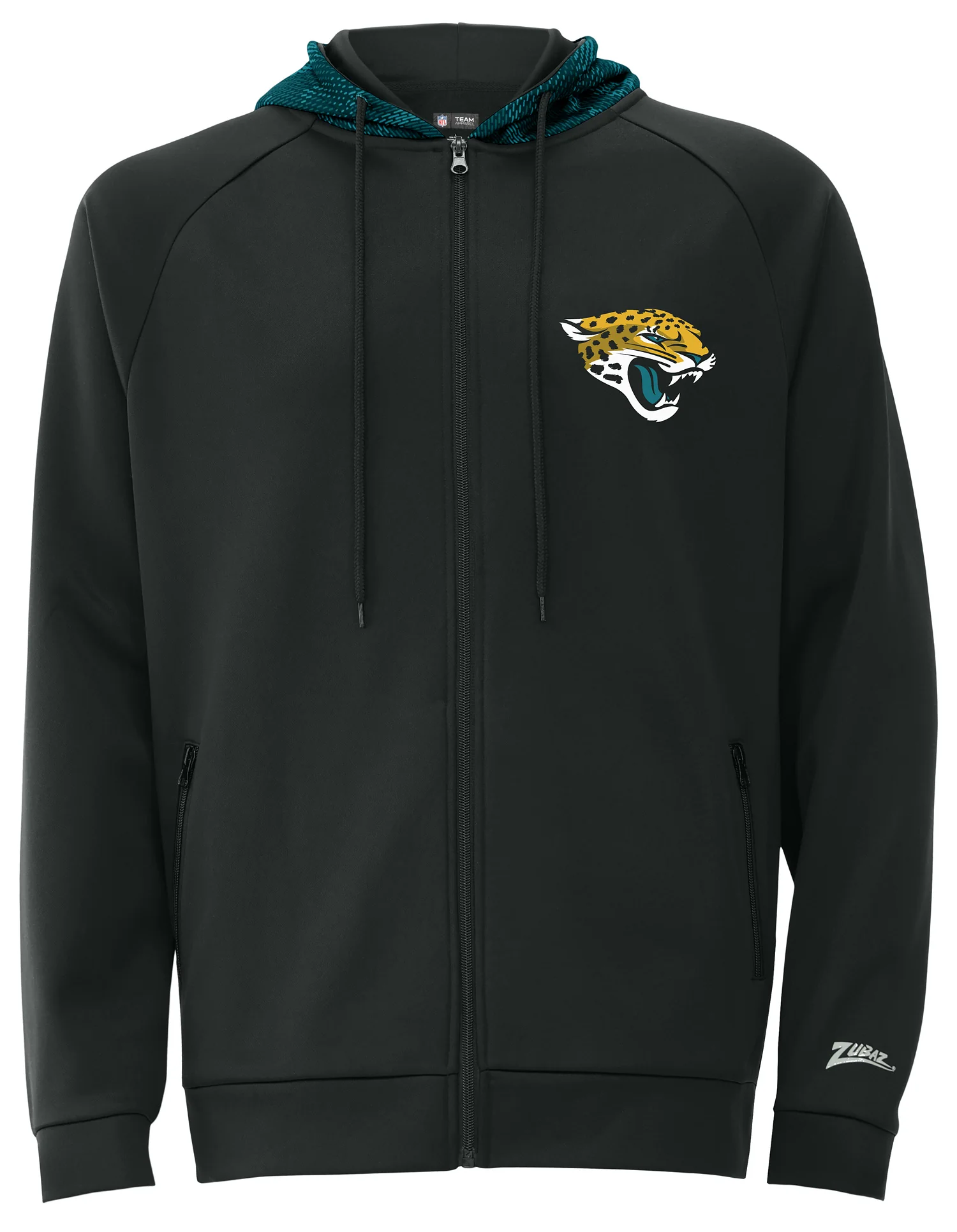 Zubaz NFL Men's Raglan Viper Hood Liner Full Zip Hoodie, JACKSONVILLE JAGUARS - Image 19