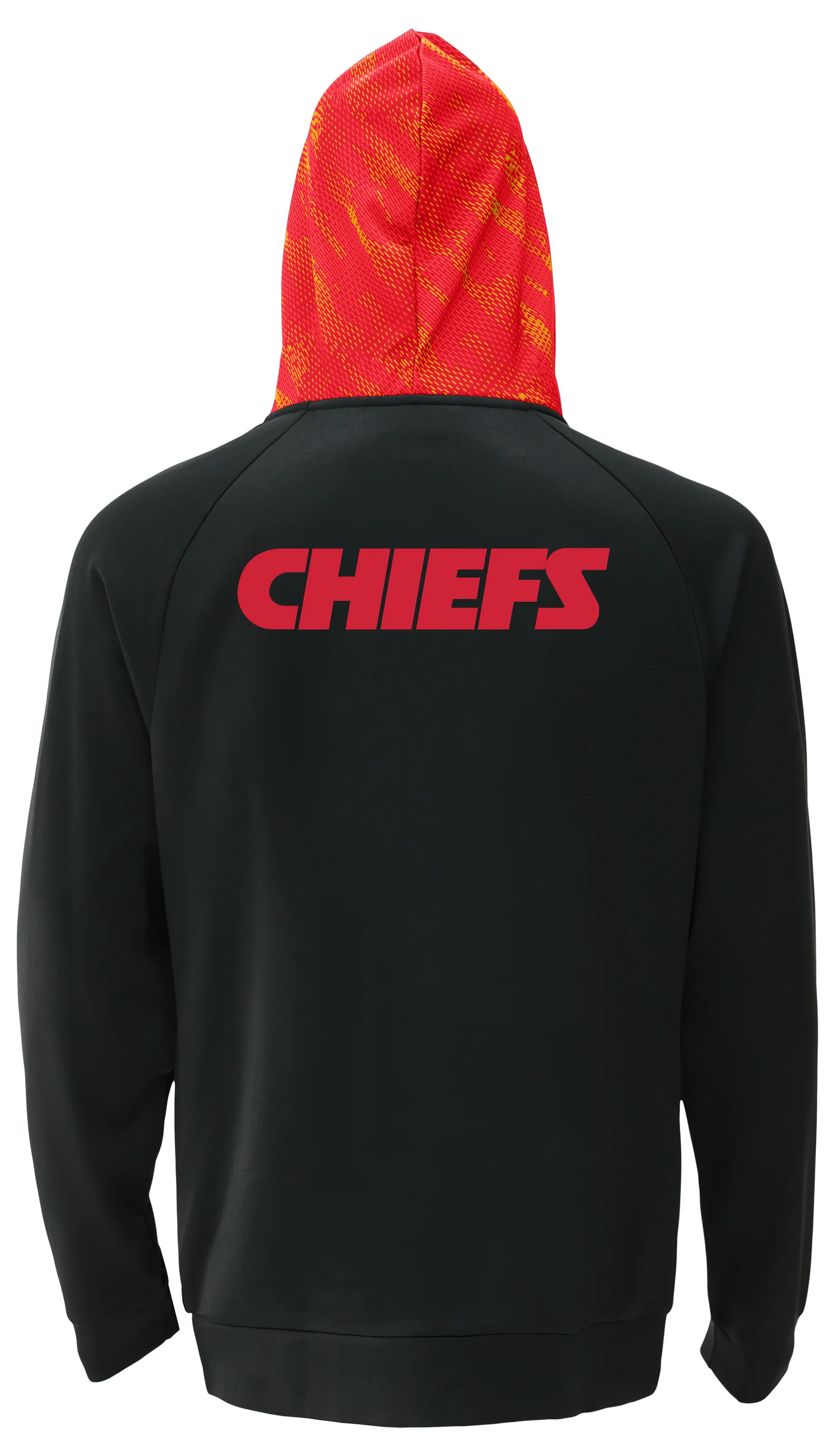 Zubaz NFL Men's Raglan Viper Hood Liner Full Zip Hoodie, KANSAS CITY CHIEFS - Image 3