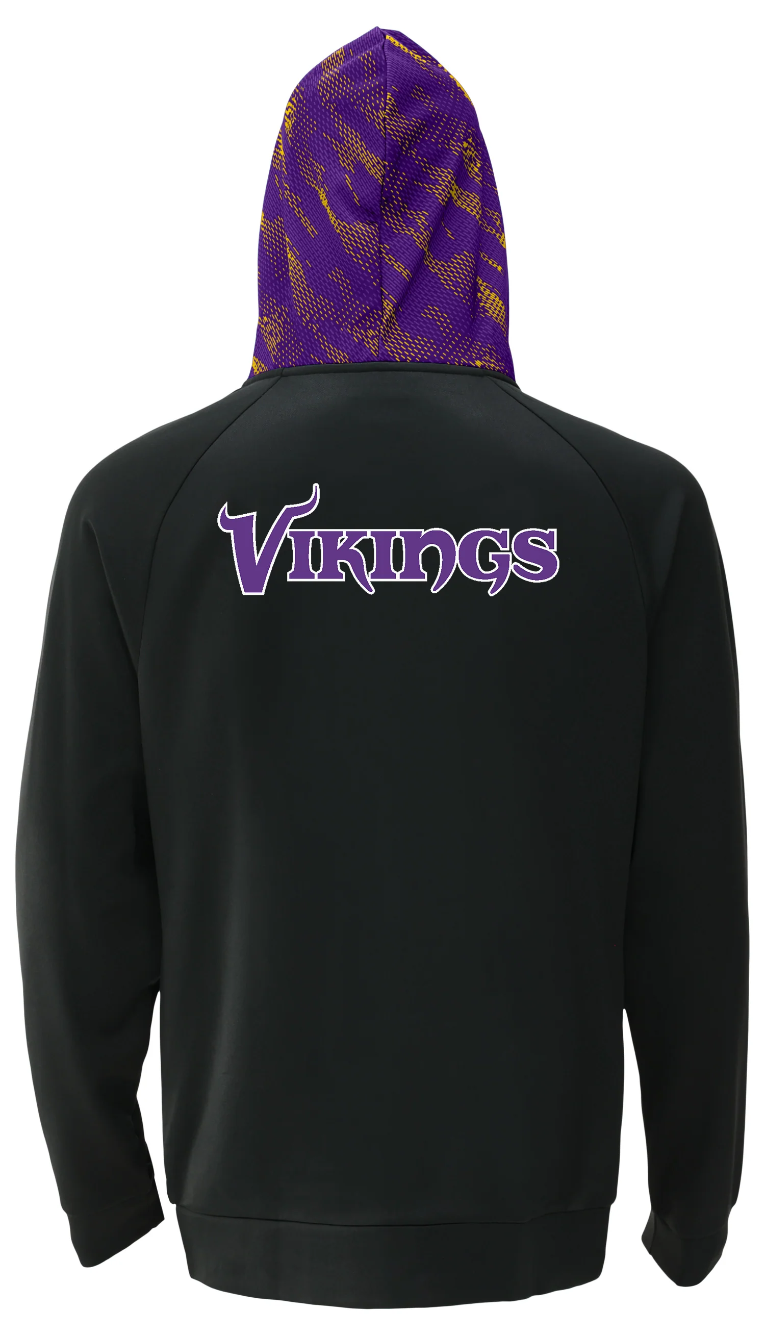 Zubaz NFL   Men's Raglan Viper Hood Liner Full Zip Hoodie, MINNESOTA VIKINGS - Image 18