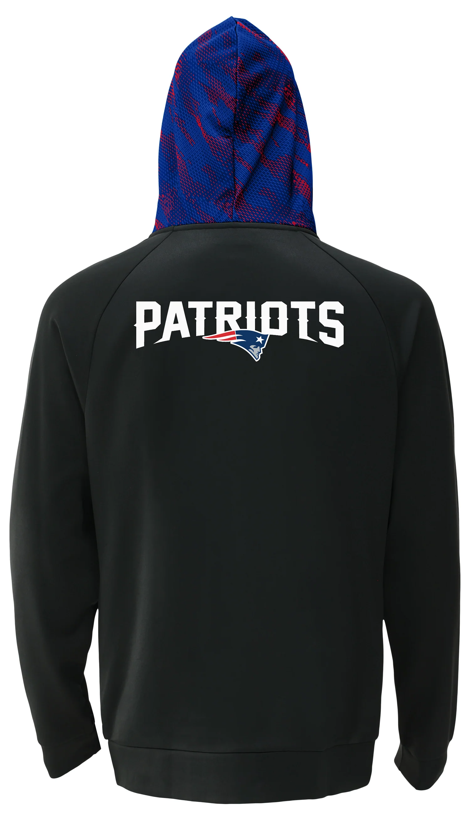 Zubaz NFL Men's Raglan Viper Hood Liner Full Zip Hoodie, NEW ENGLAND PATRIOTS - Image 8