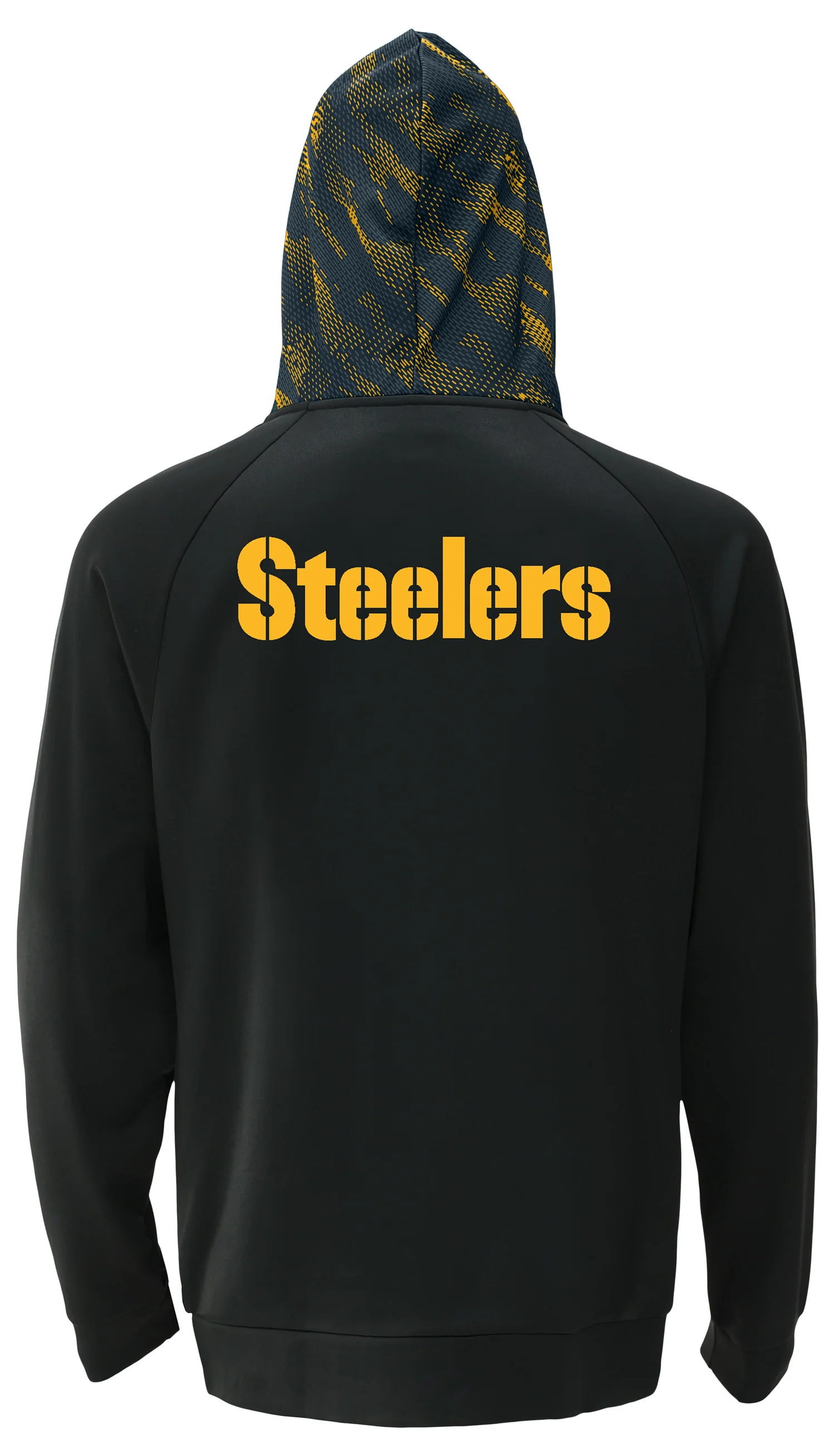 Zubaz NFL Men's Raglan Viper Hood Liner Full Zip Hoodie, PITTSBURGH STEELERS - Image 6