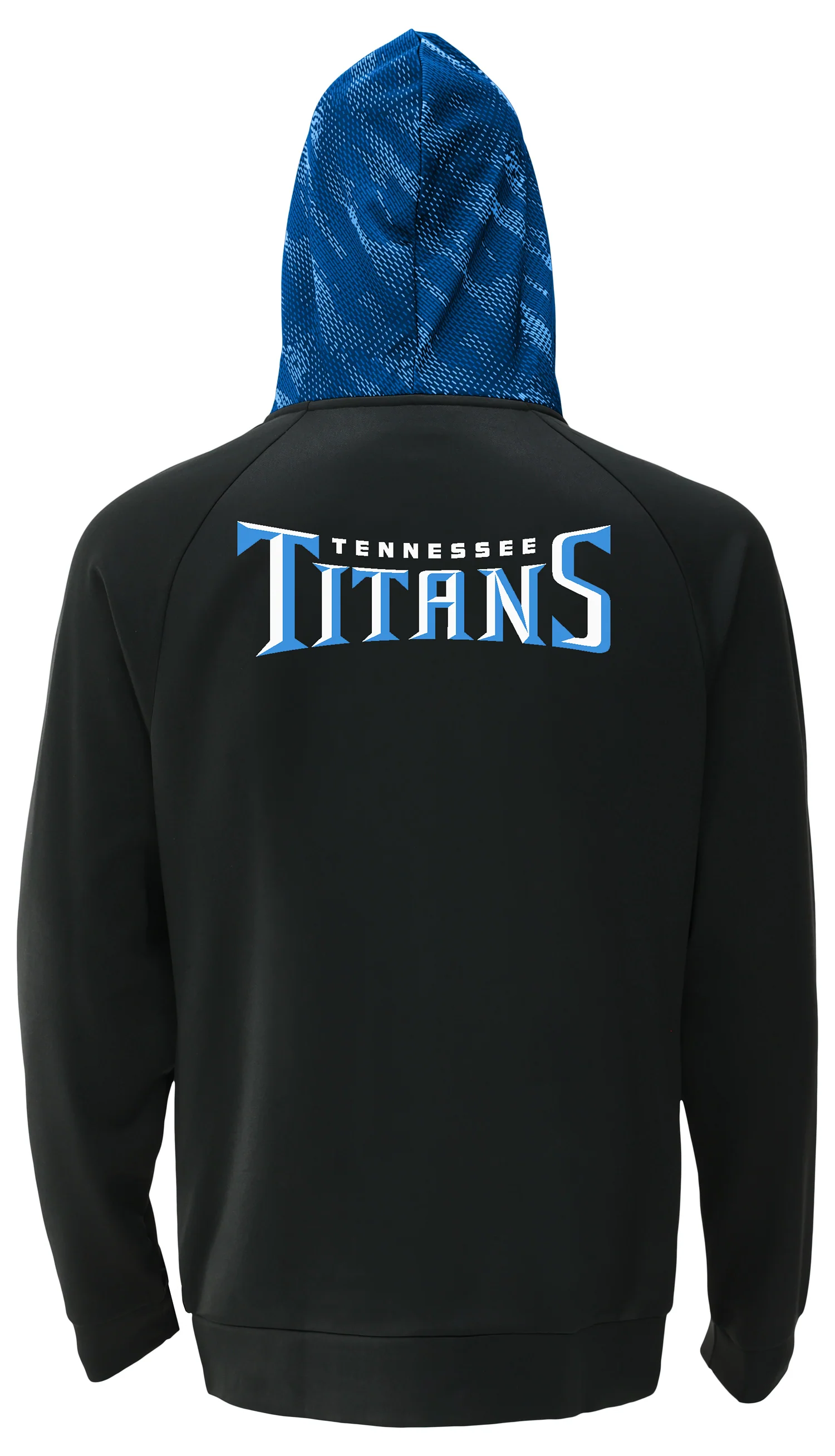 Zubaz NFL Men's Raglan Viper Hood Liner Full Zip Hoodie, TENNESSEE TITANS - Image 6
