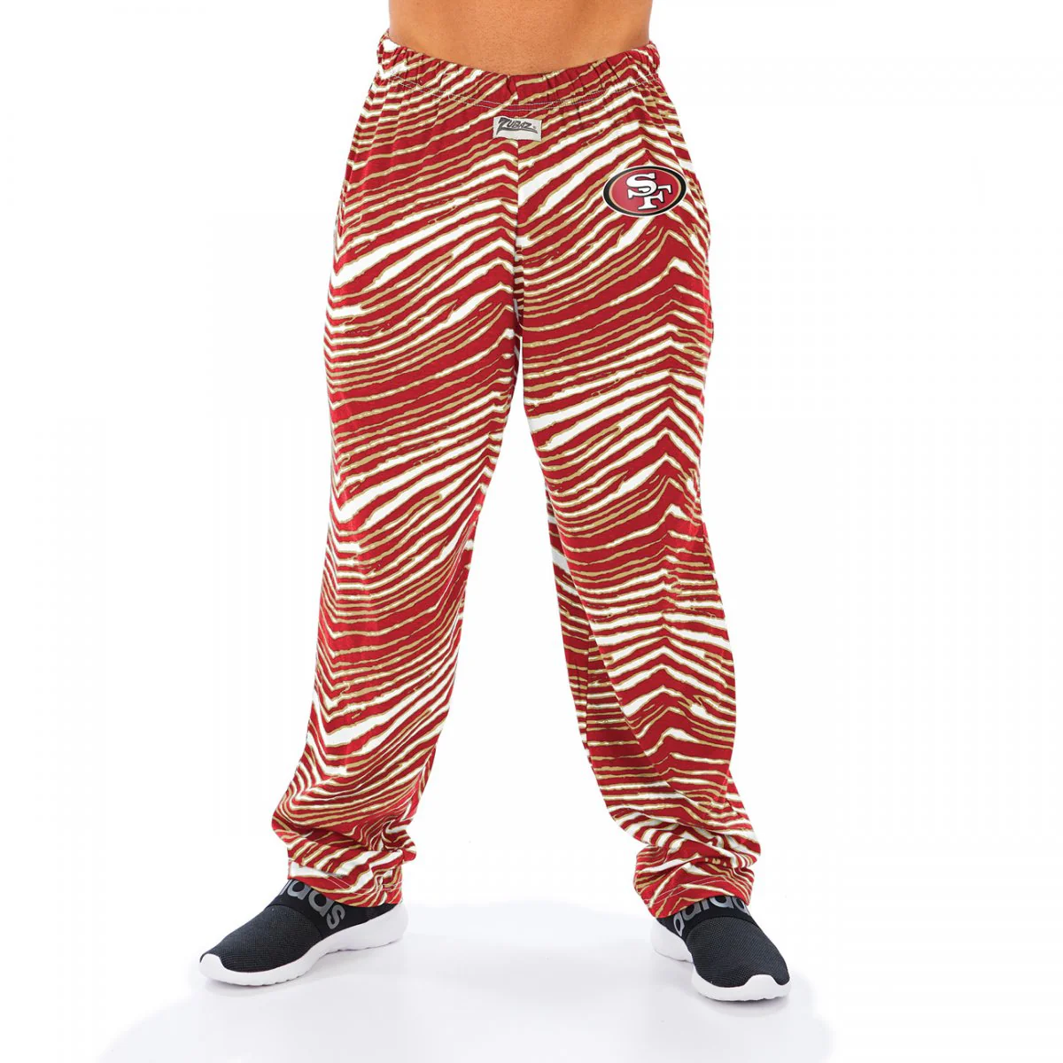 Zubaz NFL Men's San Francisco 49ers Classic Zebra Print Team Logo Pants - Image 8