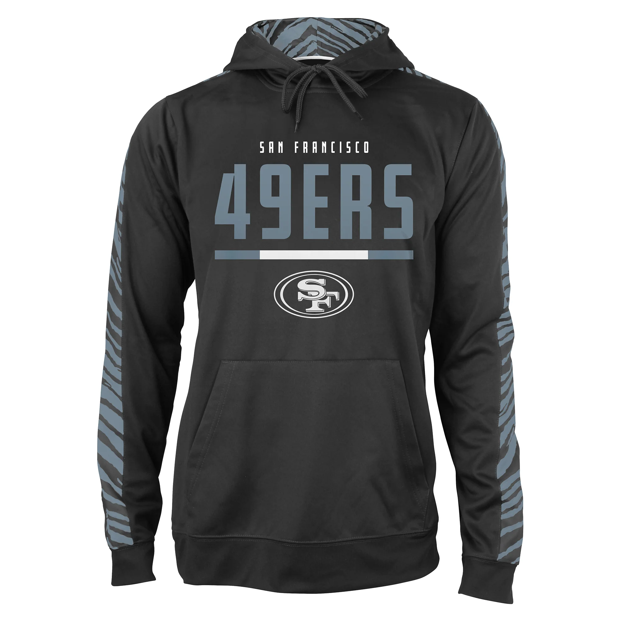 Zubaz NFL Men's San Francisco 49ers Hoodie w/ Oxide Zebra Sleeves - Image 6