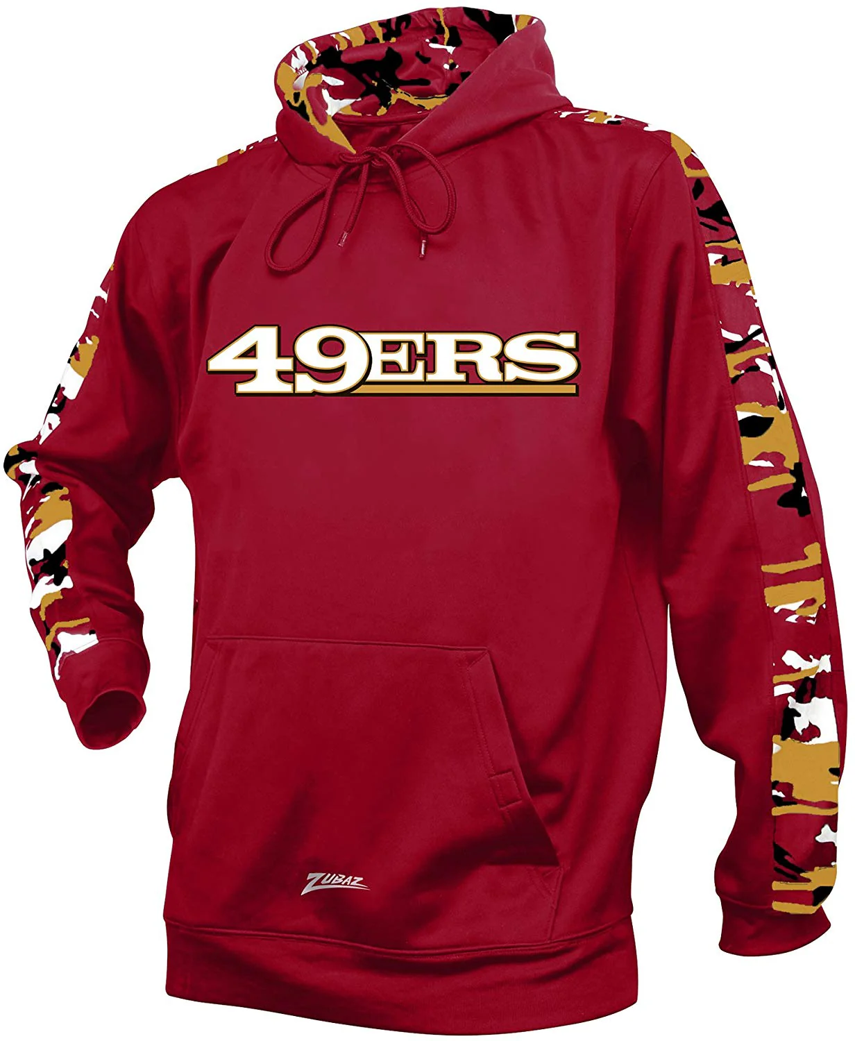 Zubaz NFL Men's San Francisco 49ers Pullover Hoodie with Camo Print - Image 2