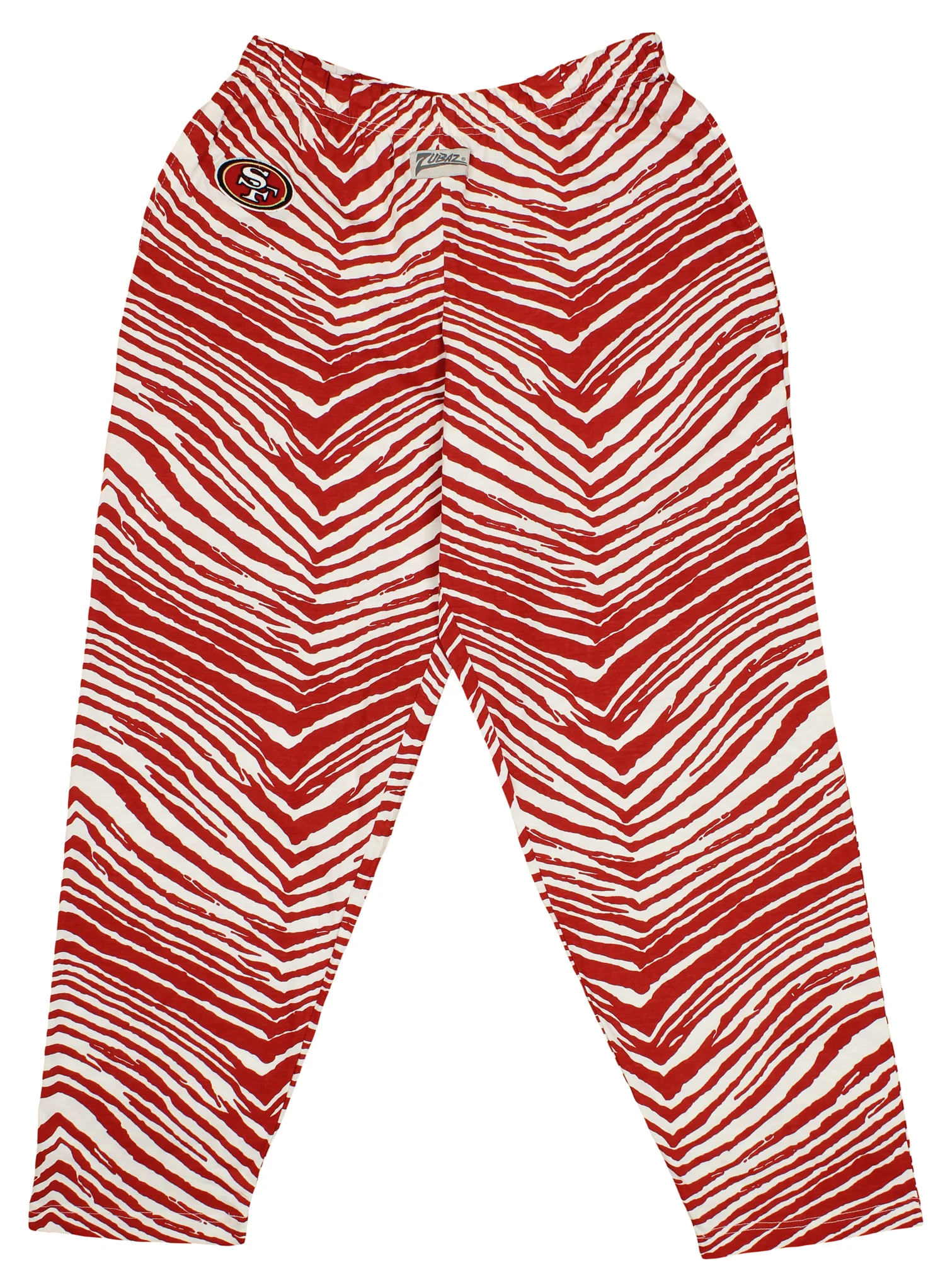 Zubaz NFL Men's San Francisco 49ers Single Line Zebra Print Team Pants - Image 2