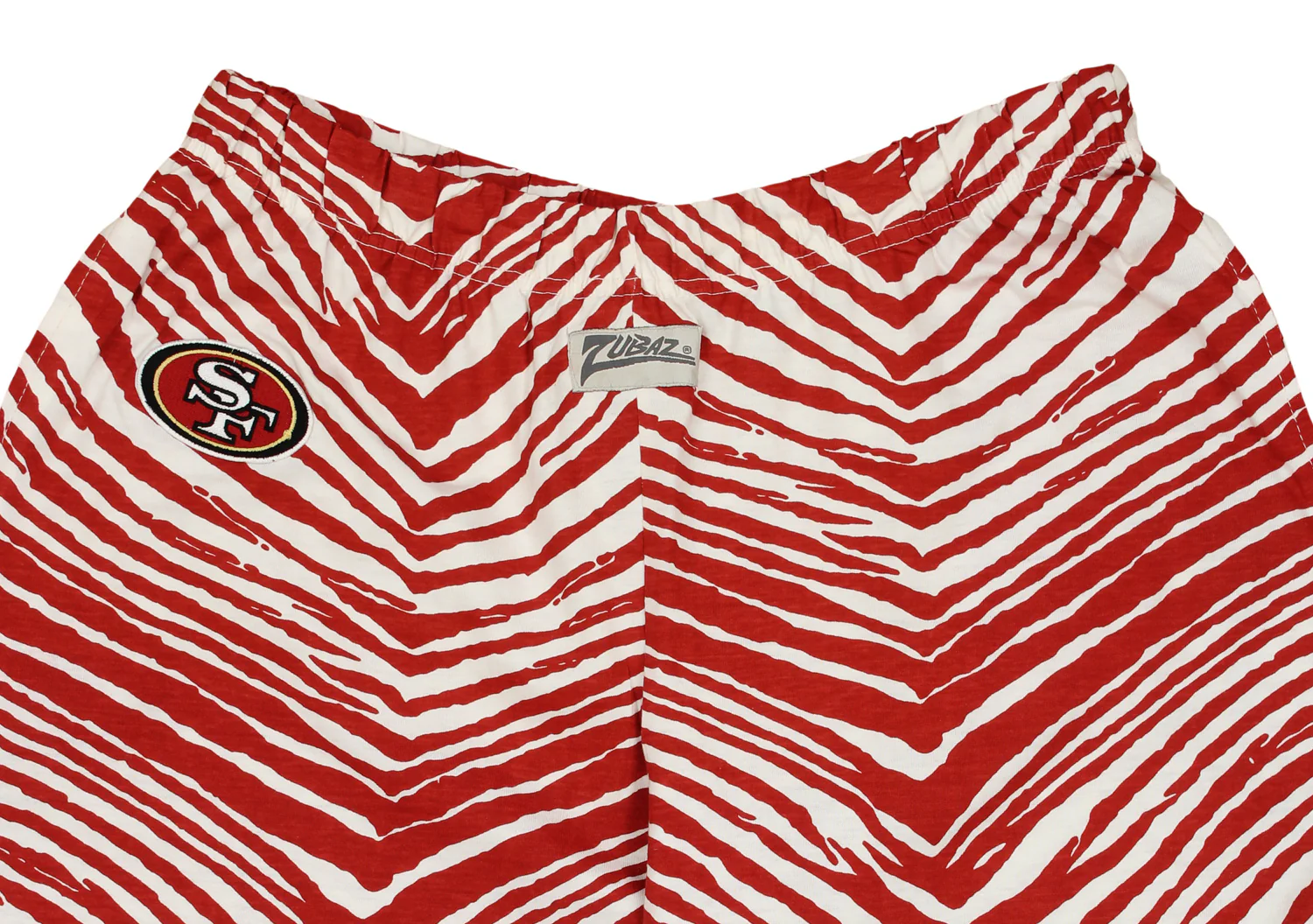 Zubaz NFL Men's San Francisco 49ers Single Line Zebra Print Team Pants - Image 3