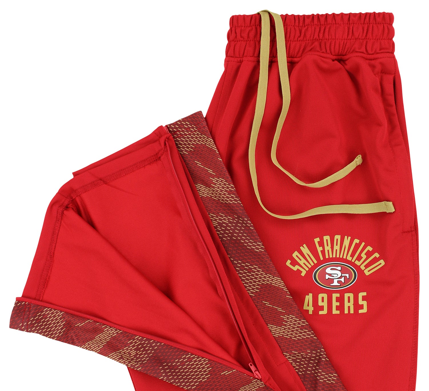 Zubaz NFL Men's San Francisco 49ers Viper Accent Elevated Jacquard Track Pants - Image 4