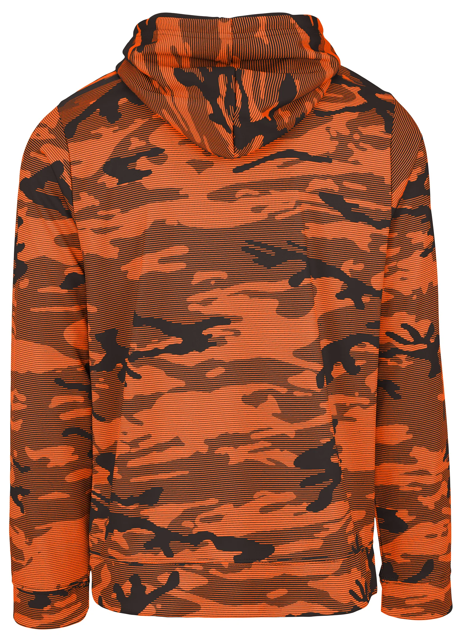 Zubaz NFL Men's Team Color Camo Lines Hoodie Cleveland Browns - Image 2