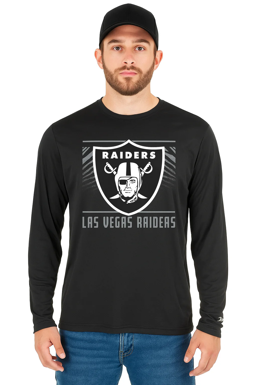 Zubaz NFL Men's Team Color Tunnel Long Sleeve T-Shirt, Las Vegas Raiders - Image 10