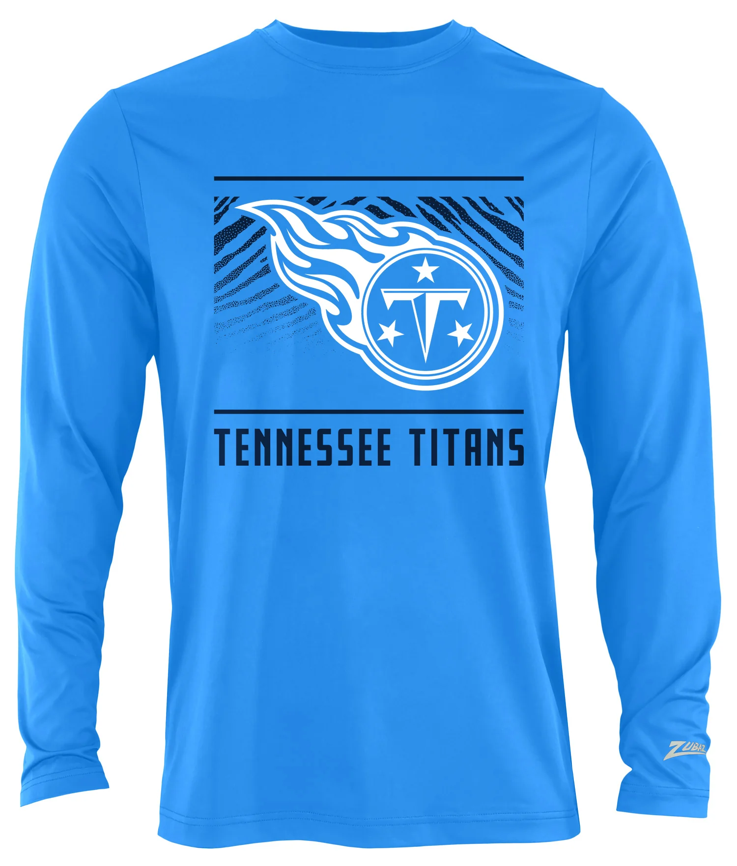 Zubaz NFL Men's Team Color Tunnel Long Sleeve T-Shirt, Tennessee Titans - Image 2