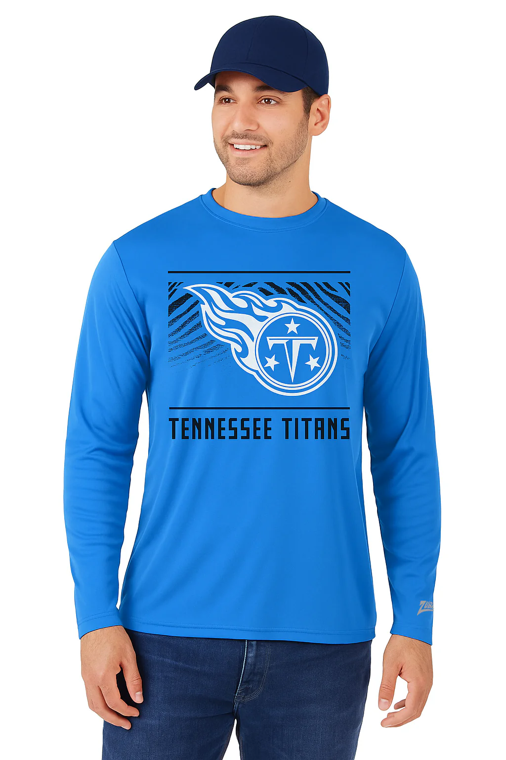 Zubaz NFL Men's Team Color Tunnel Long Sleeve T-Shirt, Tennessee Titans - Image 25