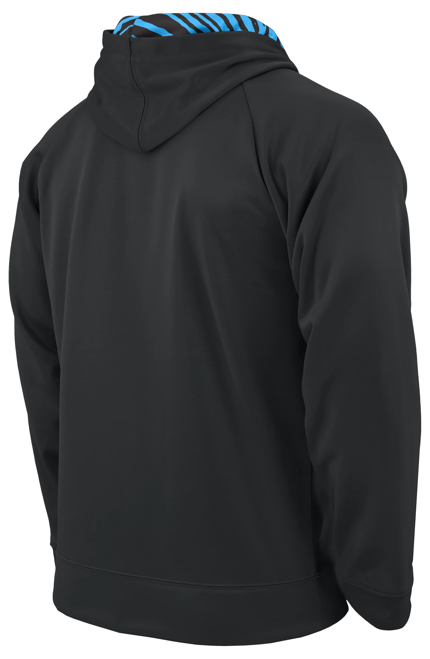 Zubaz NFL Men's Team Name and Logo Full Zip Hoodie Carolina Panthers - Image 2