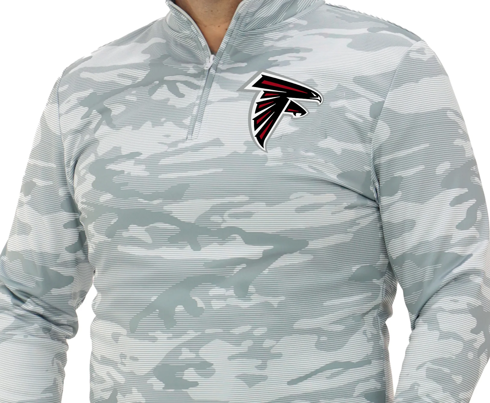 Zubaz NFL Men's Tonal Camo Line 1/4 Zip, ATLANTA FALCONS - Image 14