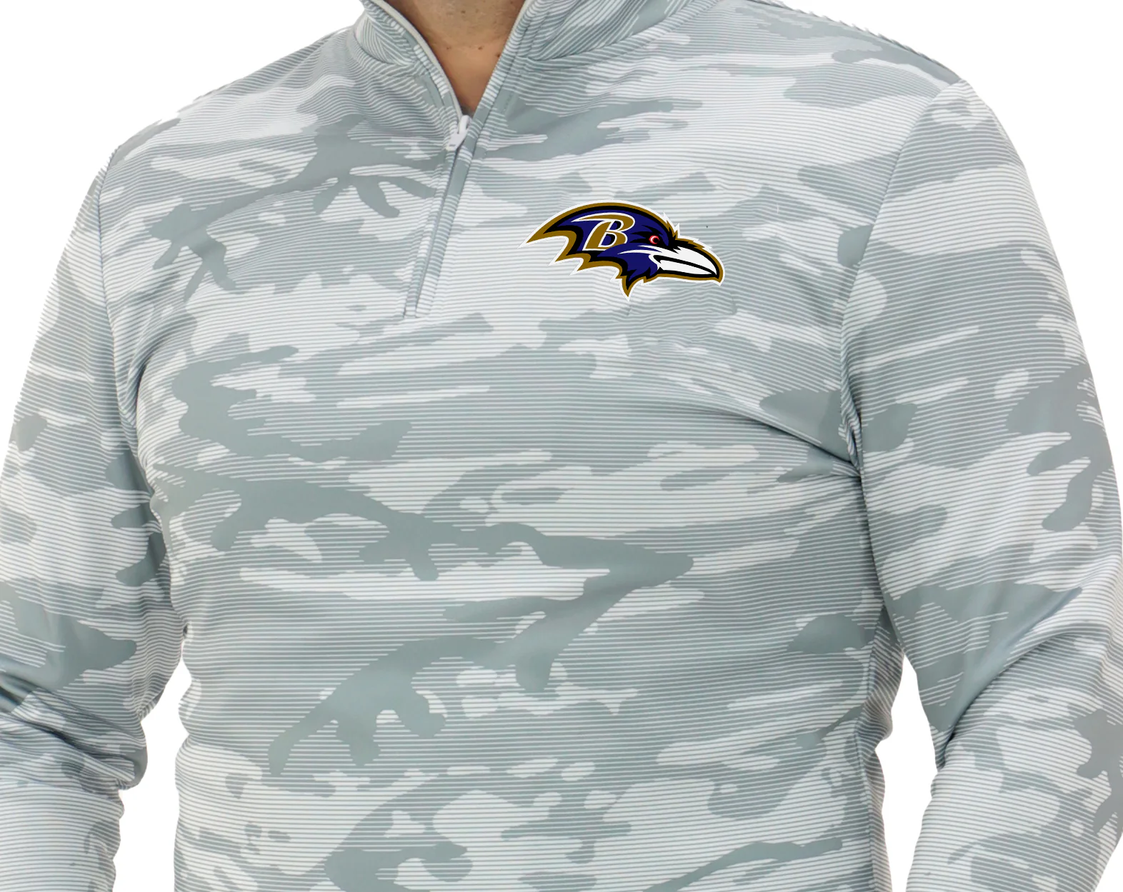 Zubaz NFL Men's Tonal Camo Line 1/4 Zip, BALTIMORE RAVENS - Image 38