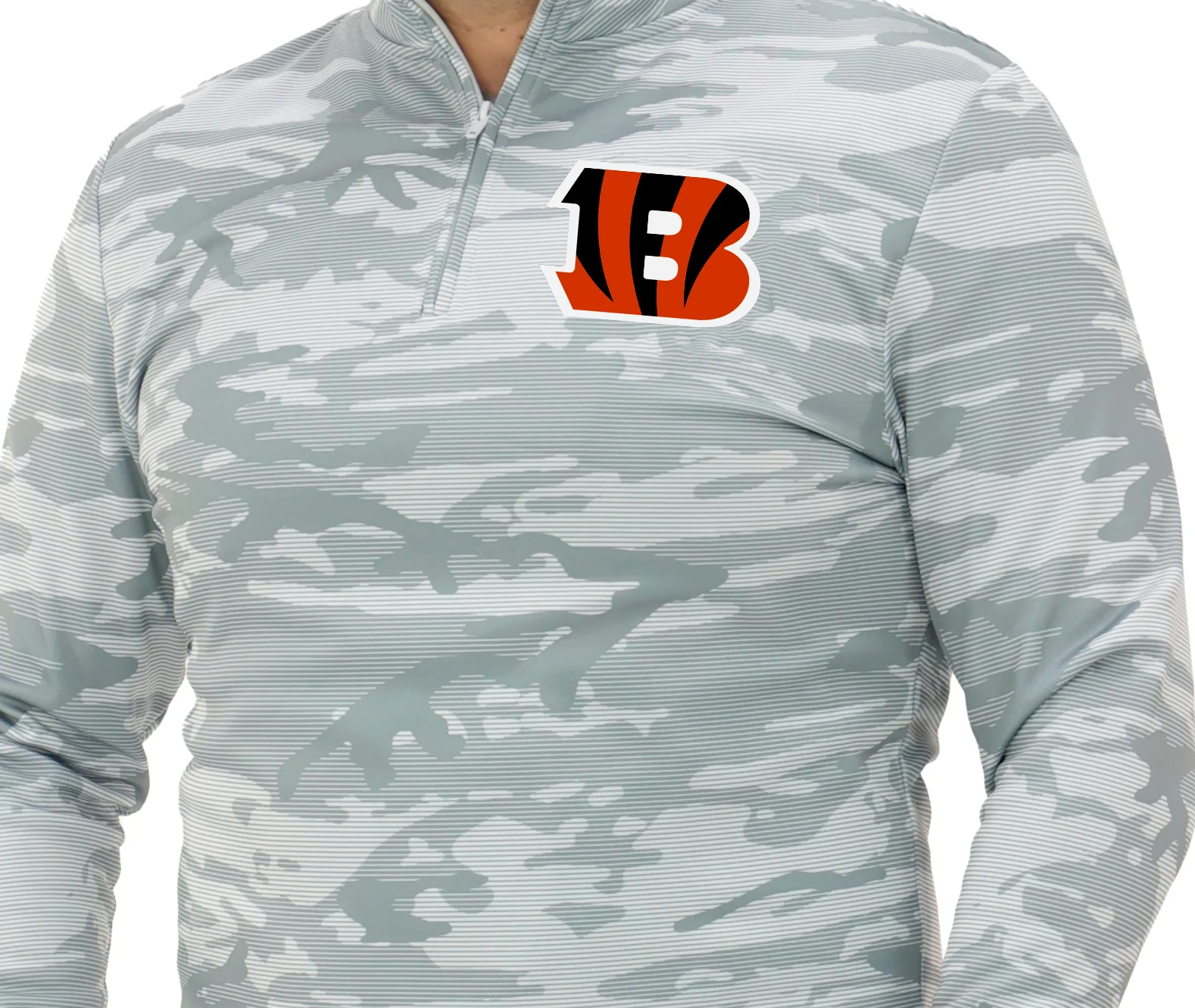 Zubaz NFL Men's Tonal Camo Line 1/4 Zip, CINCINNATI BENGALS - Image 32