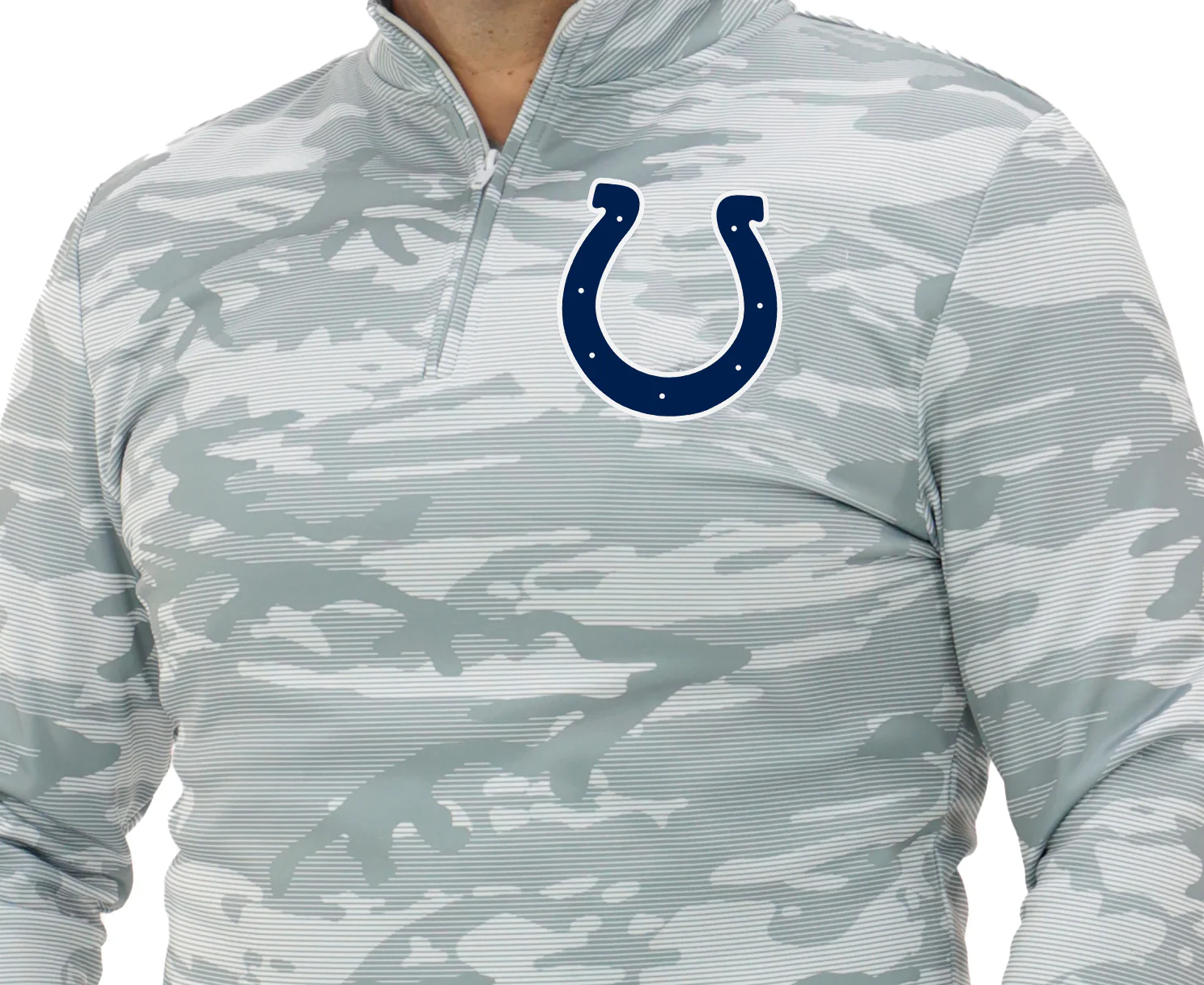 Zubaz NFL Men's Tonal Camo Line 1/4 Zip, INDIANAPOLIS COLTS - Image 50