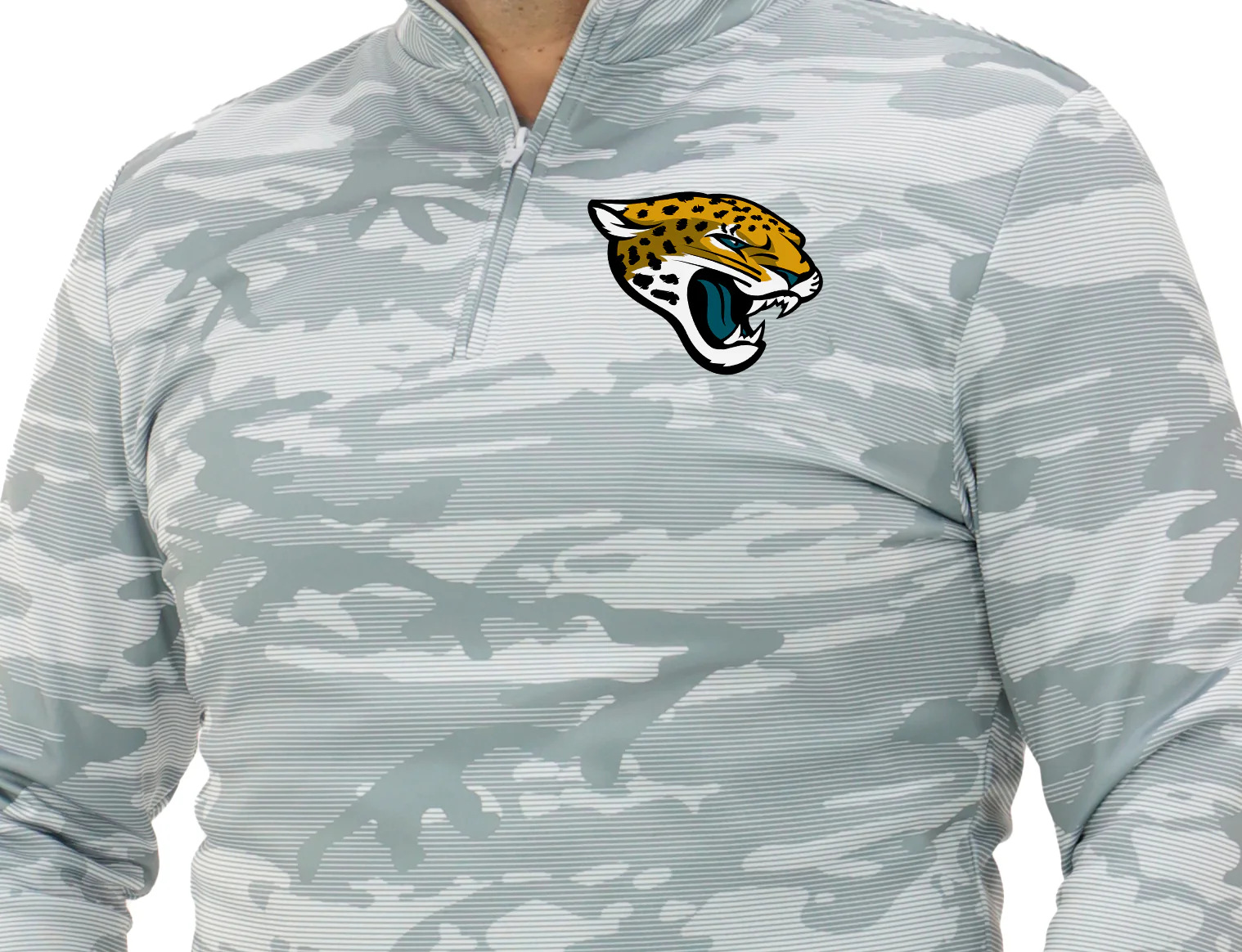 Zubaz NFL Men's Tonal Camo Line 1/4 Zip, JACKSONVILLE JAGUARS - Image 26
