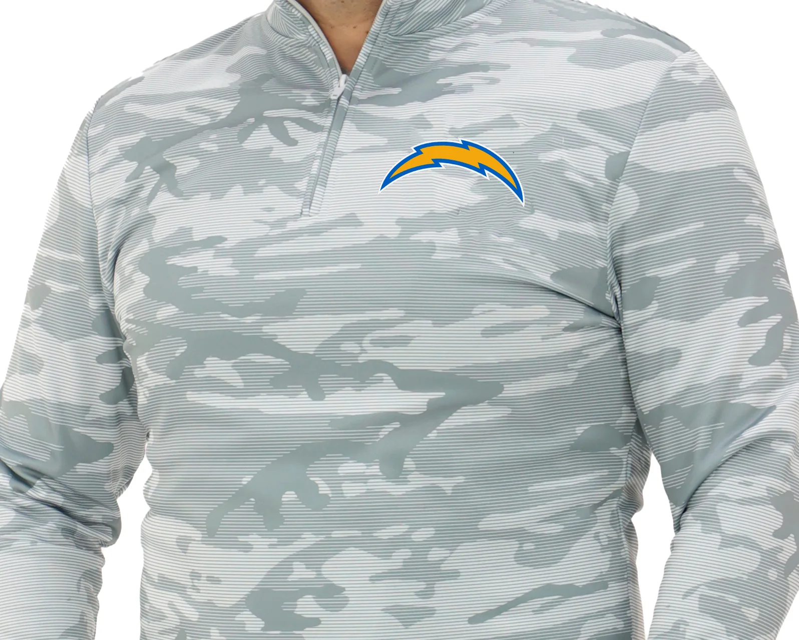 Zubaz NFL Men's Tonal Camo Line 1/4 Zip, LOS ANGELES CHARGERS - Image 44