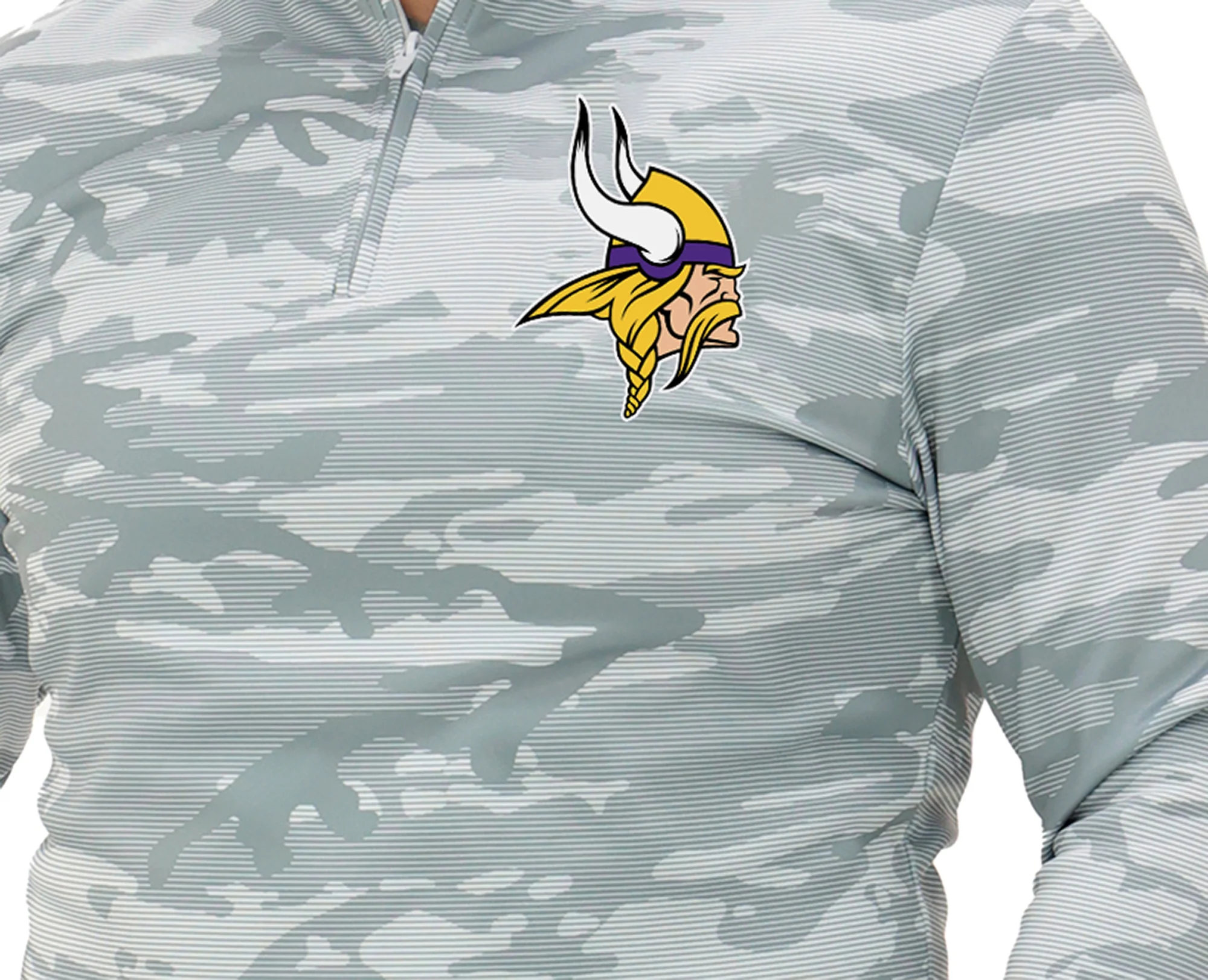 Zubaz NFL Men's Tonal Camo Line 1/4 Zip, MINNESOTA VIKINGS - Image 20