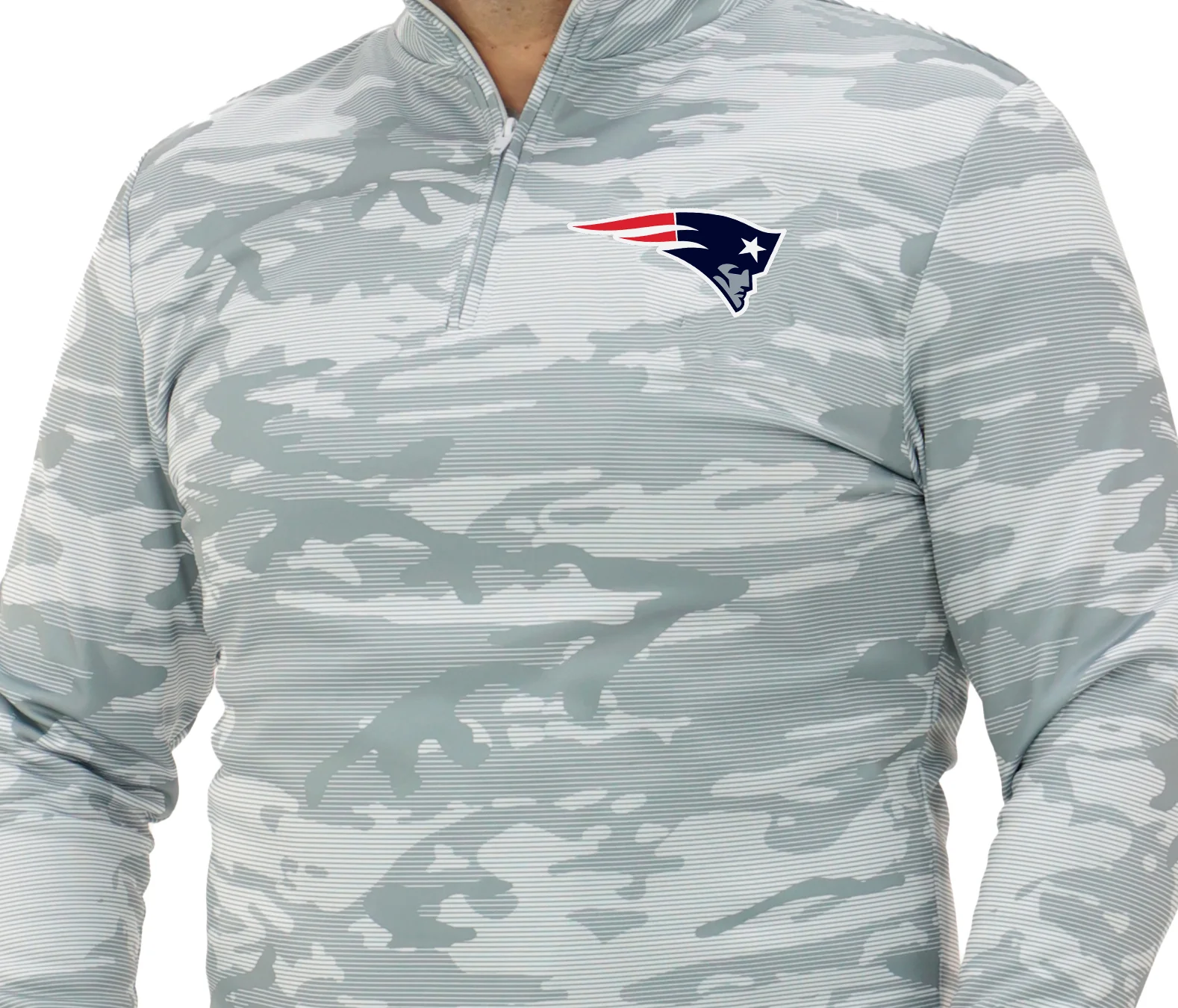 Zubaz NFL   Men's Tonal Camo Line 1/4 Zip, NEW ENGLAND PATRIOTS - Image 32