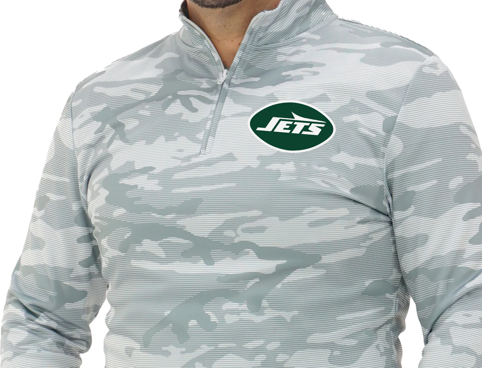 Zubaz NFL Men's Tonal Camo Line 1/4 Zip, NEW YORK JETS - Image 32