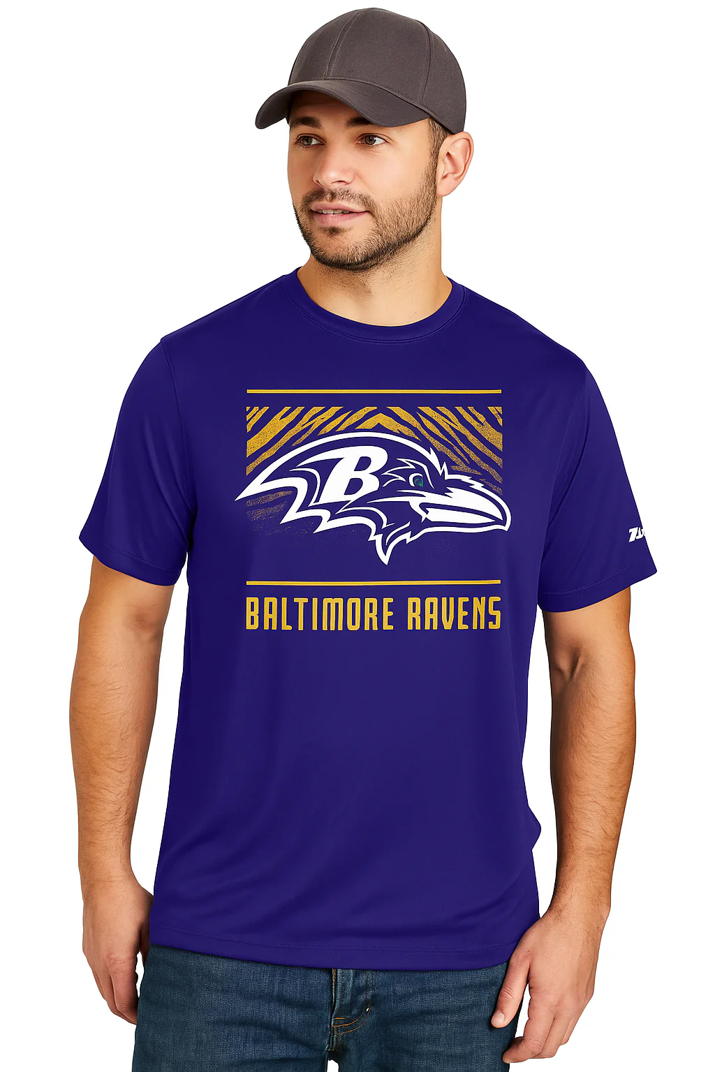 Zubaz NFL Men's Tunnel Primary Short Sleeve T-Shirt, Baltimore Ravens - Image 45