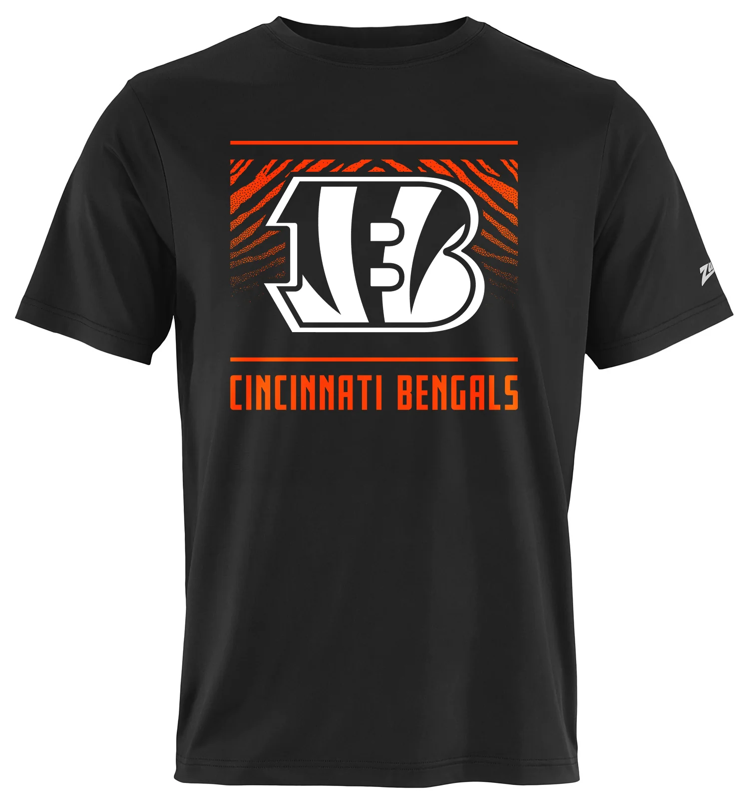 Zubaz NFL Men's Tunnel Primary Short Sleeve T-Shirt, Cincinnati Bengals - Image 2