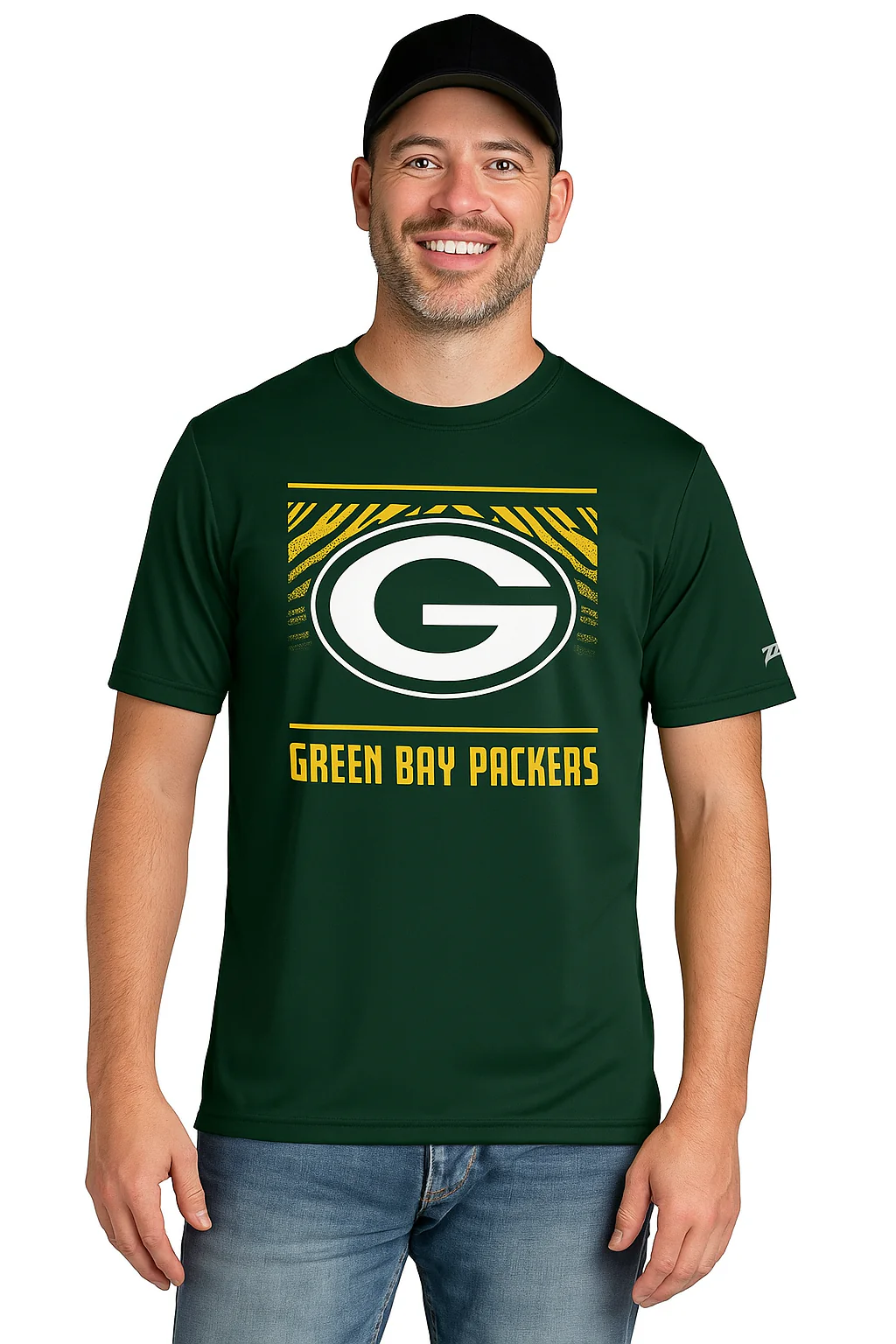 Zubaz NFL Men's Tunnel Primary Short Sleeve T-Shirt, Green Bay Packers - Image 10