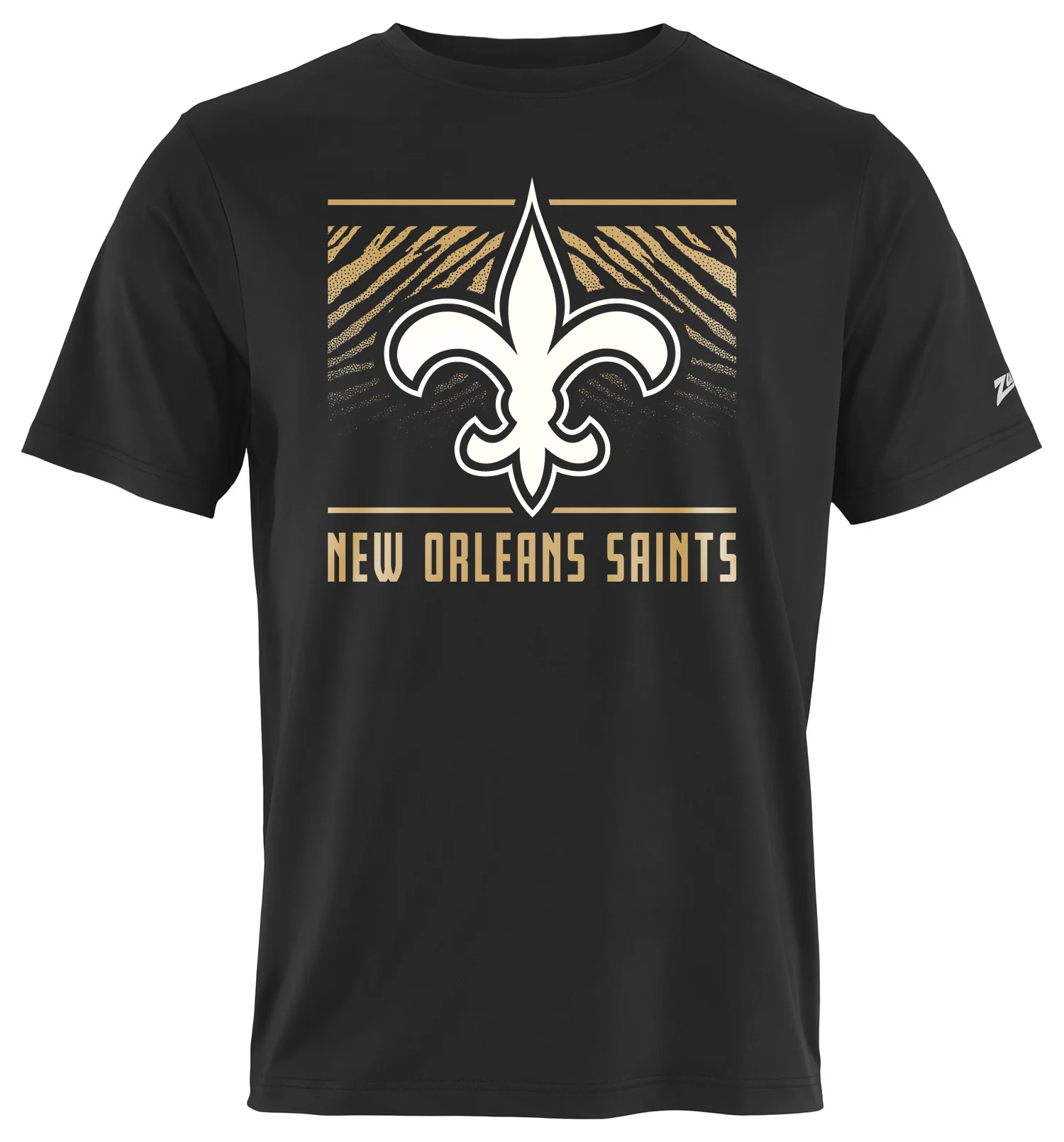 Zubaz NFL Men's Tunnel Primary Short Sleeve T-Shirt, New Orleans Saints - Image 2