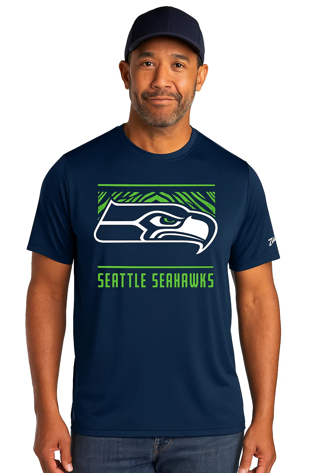 Zubaz NFL Men's Tunnel Primary Short Sleeve T-Shirt, Seattle Seahawks - Image 45