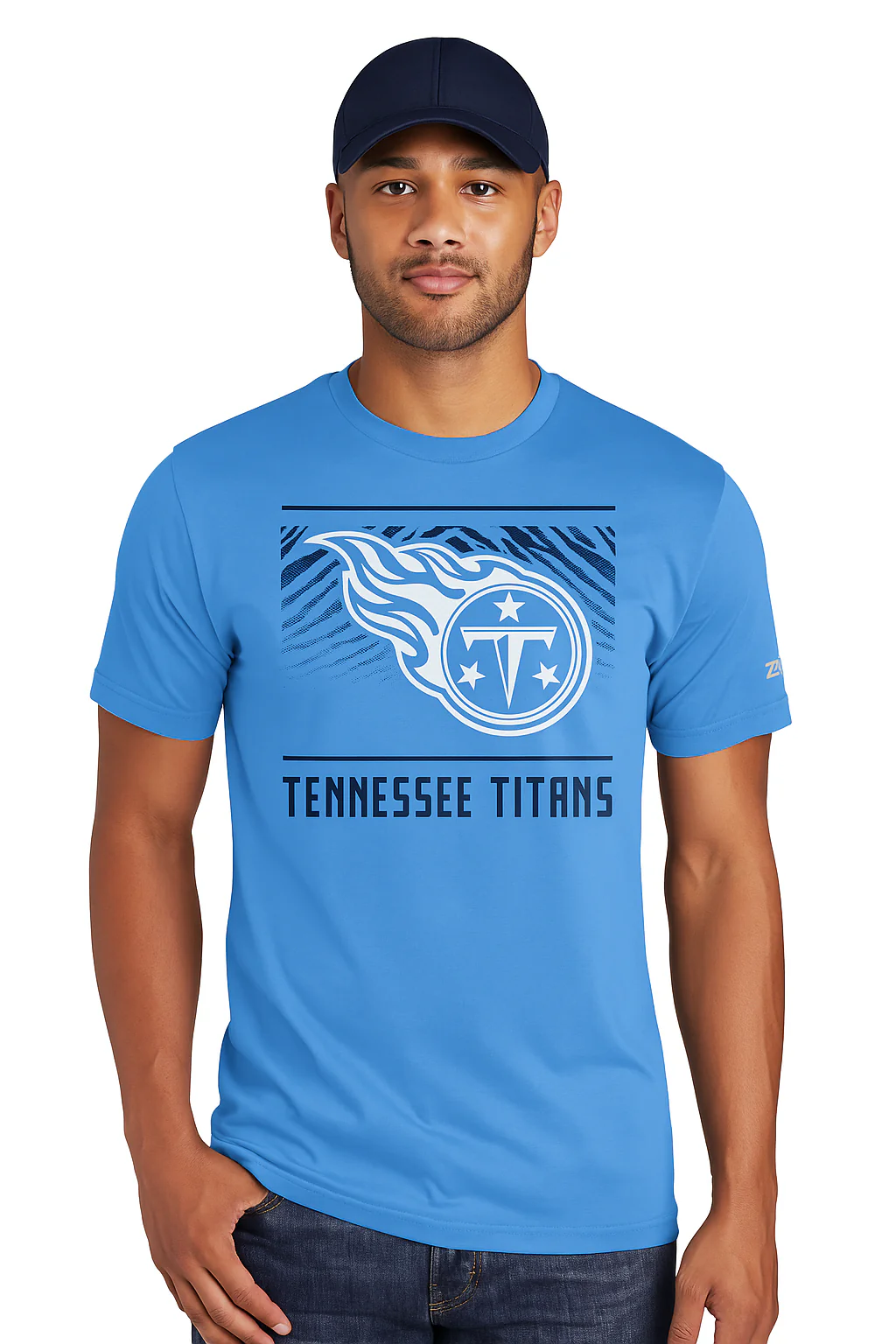 Zubaz NFL Men's Tunnel Primary Short Sleeve T-Shirt, Tennessee Titans - Image 10
