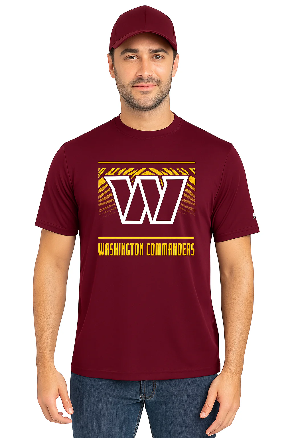 Zubaz NFL Men's Tunnel Primary Short Sleeve T-Shirt, Washington Commanders - Image 15