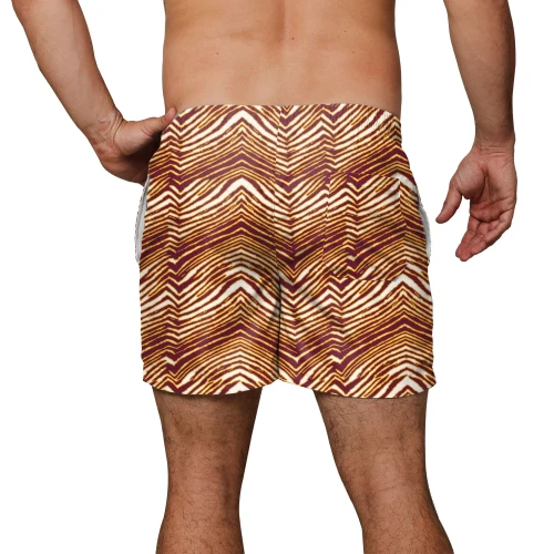 Zubaz NFL Men's Washington Commanders Exclusive 5.5 Inch Swim Trunk - Image 2