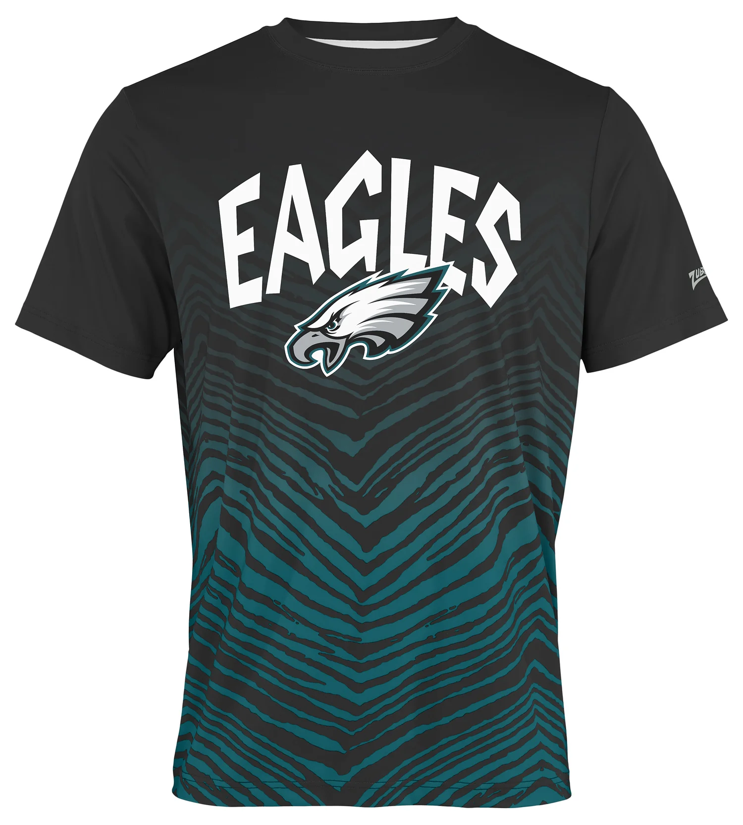 Zubaz NFL Men's Wild Card Zebra Team Color Short SleeveT Shirt, Philadelphia Eagles - Image 8