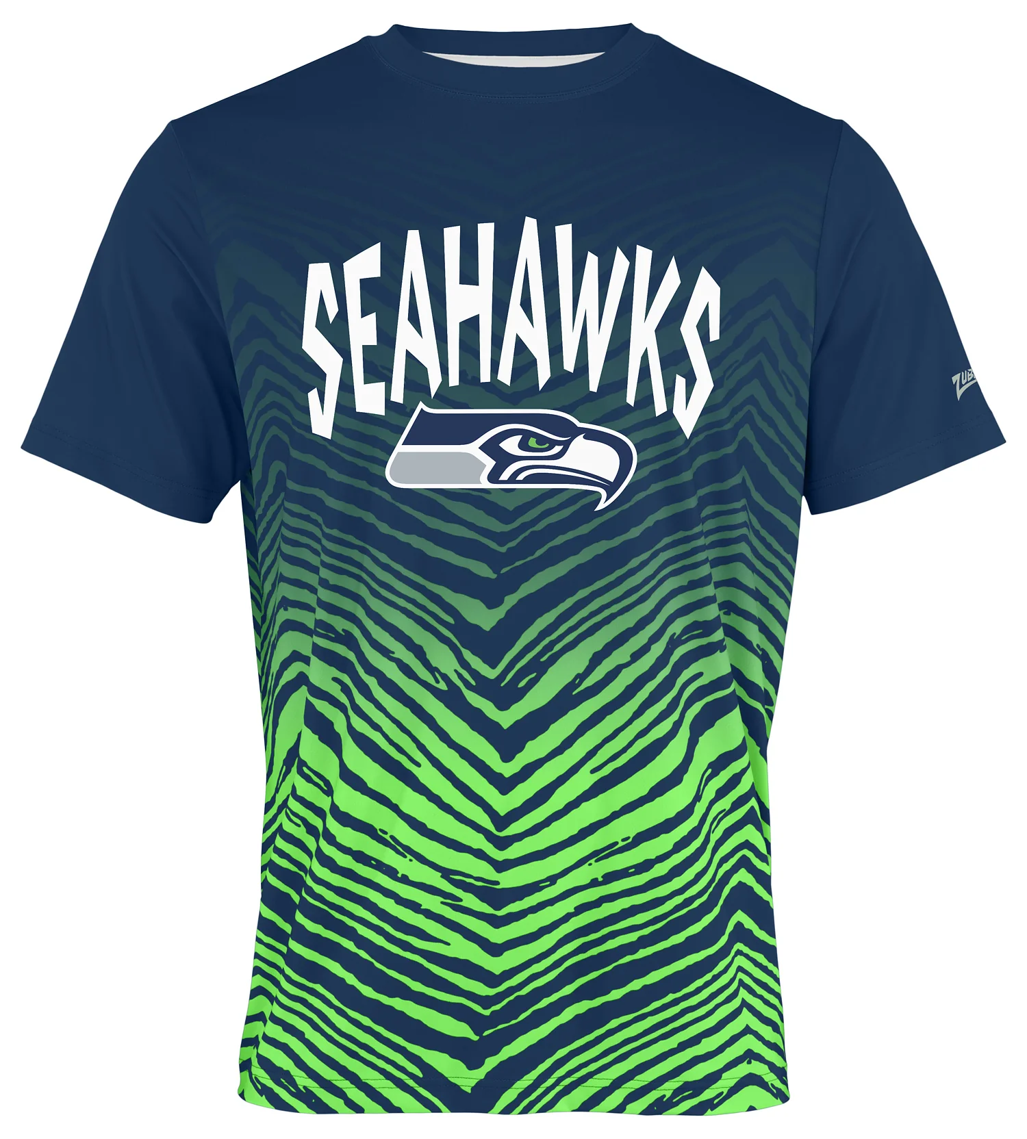 Zubaz NFL Men's Wild Card Zebra Team Color Short SleeveT Shirt, Seattle Seahawks - Image 15