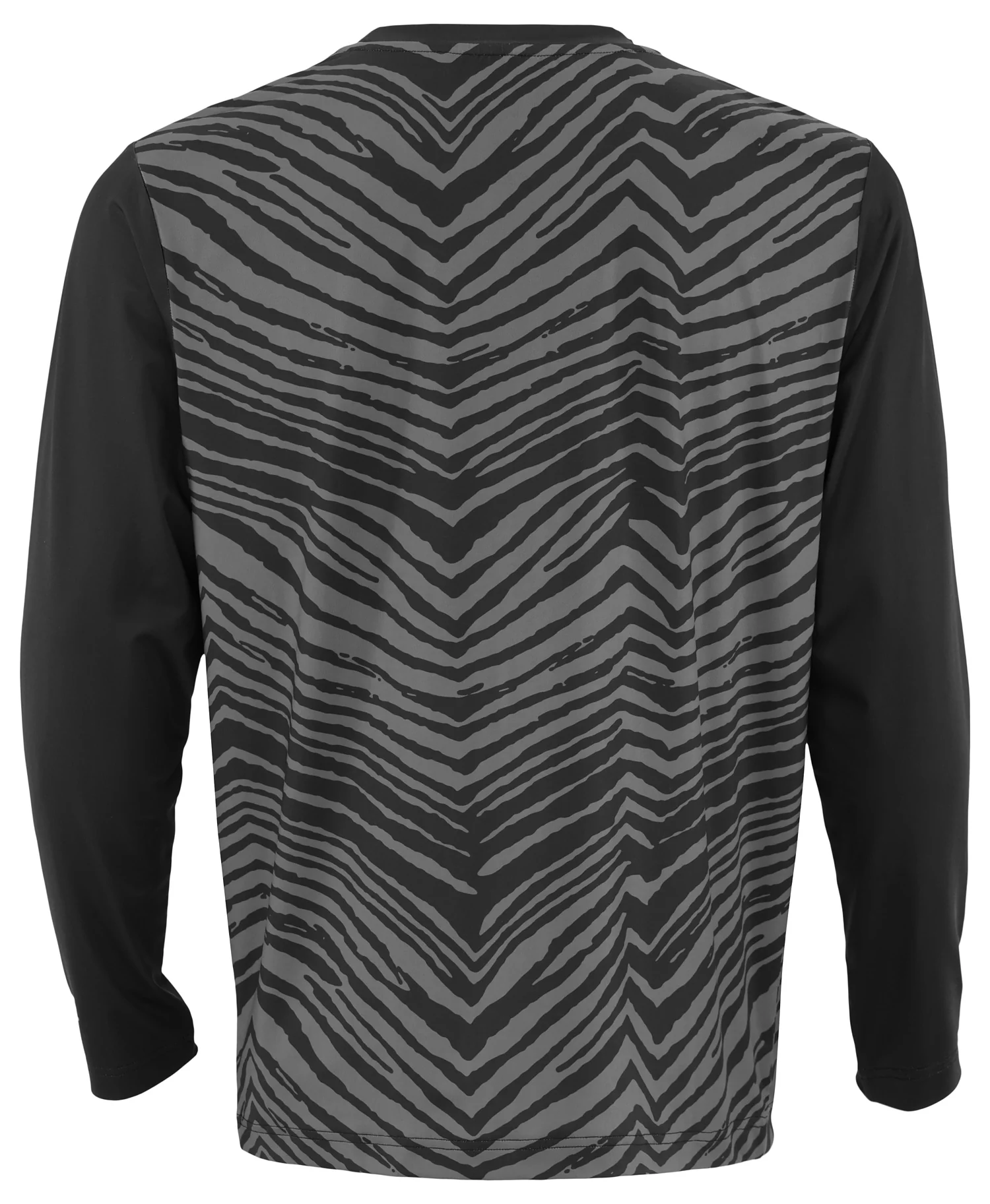 Zubaz NFL Men's Zebra Fade Black Tonal Long Sleeve T-Shirt, New York Jets - Image 2
