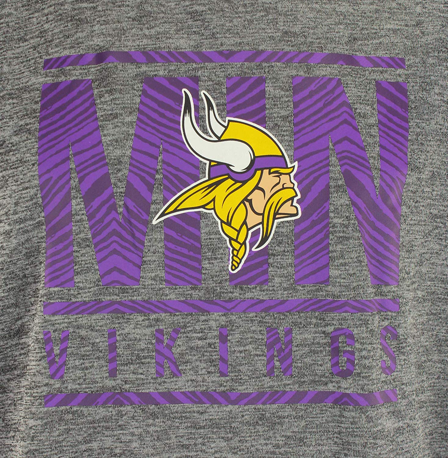 Zubaz NFL Minnesota Vikings Men's Lightweight French Terry Crew Neck Sweatshirt - Image 2