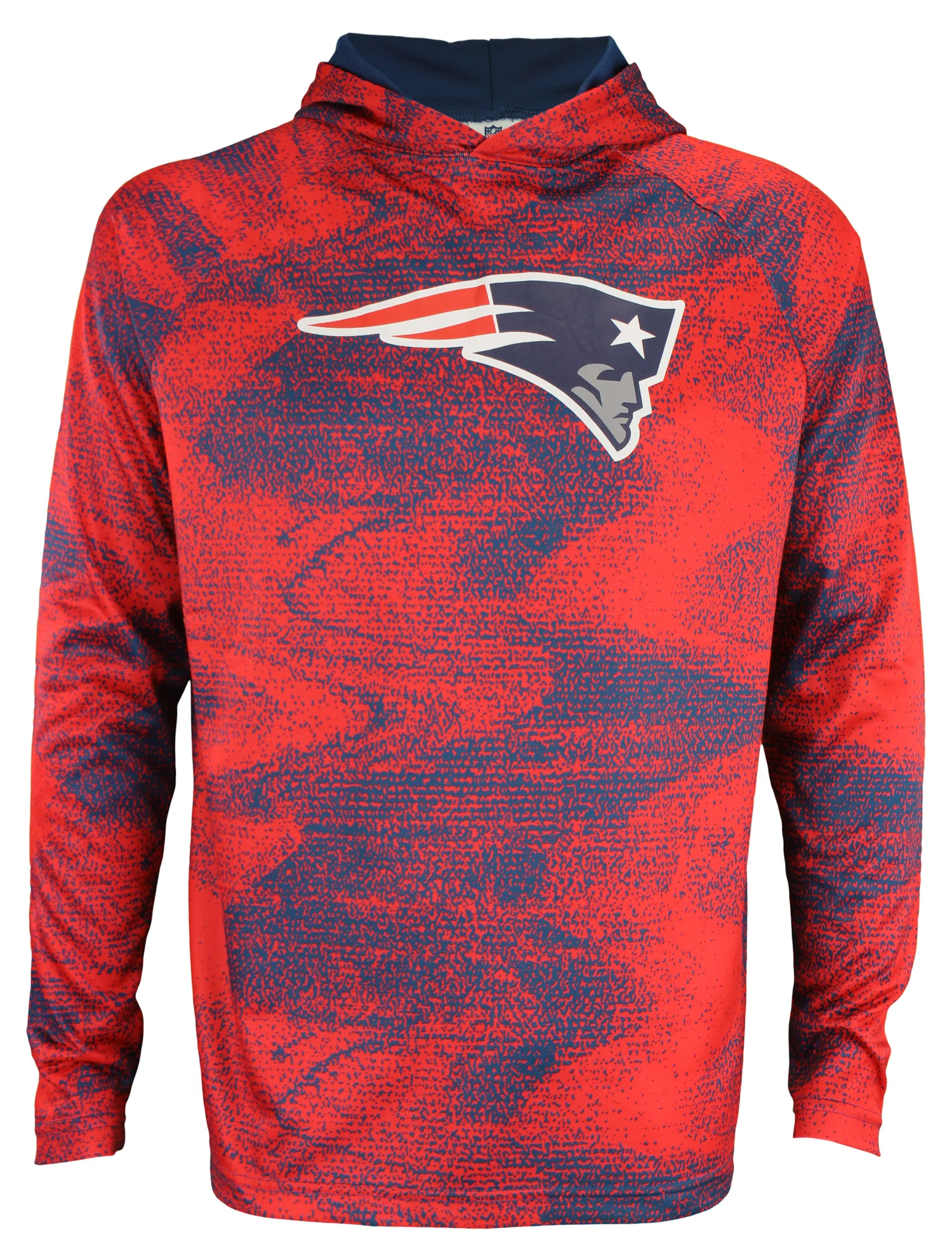 Zubaz NFL New England Patriots Men's Static Body Lightweight Performance French Terry Hoodie Size LARGE