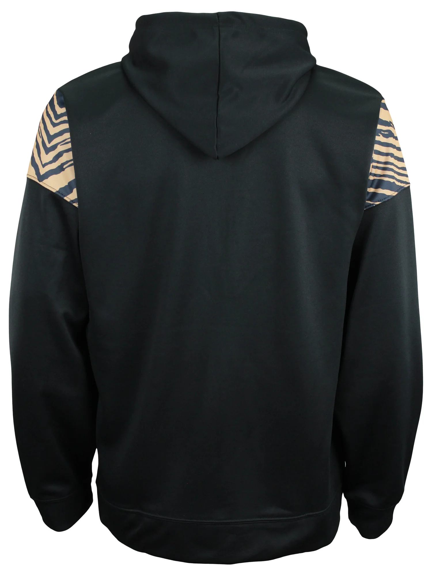 Zubaz Nfl New Orleans Saints Solid Team Color Full Zip Hooded Fleece Poly Sweater With 2-Color Zebra Accent X-Large - Image 2