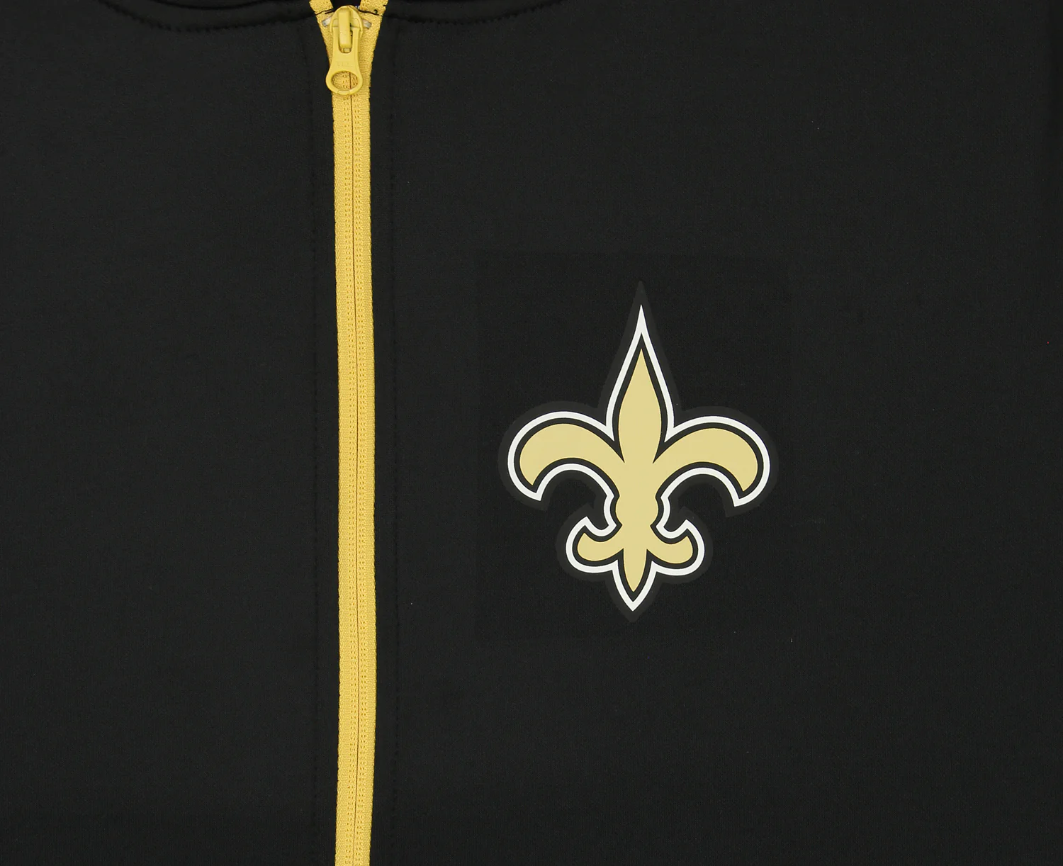 Zubaz Nfl New Orleans Saints Solid Team Color Full Zip Hooded Fleece Poly Sweater With 2-Color Zebra Accent X-Large - Image 3