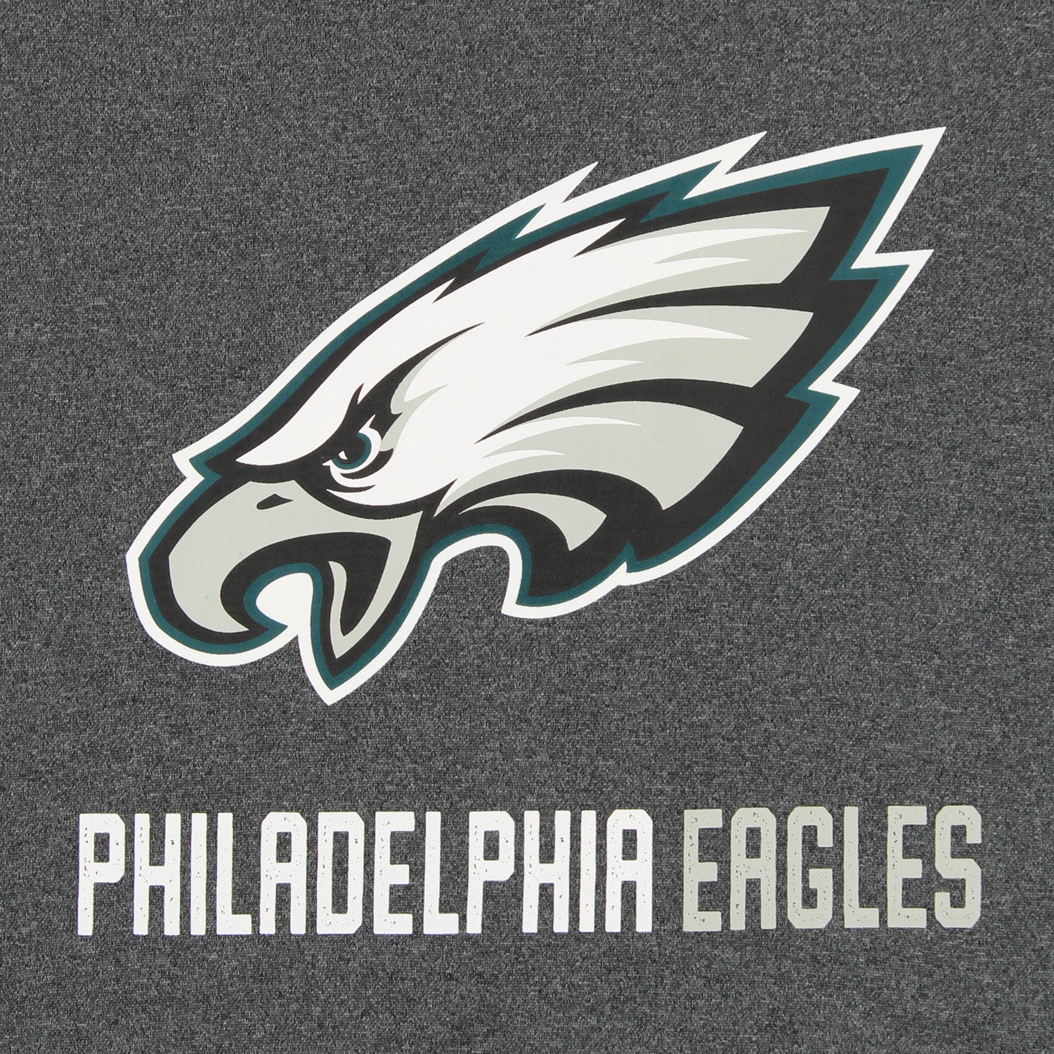 Zubaz NFL Philadelphia Eagles Men's Heather Grey Performance Fleece Hoodie - Image 2