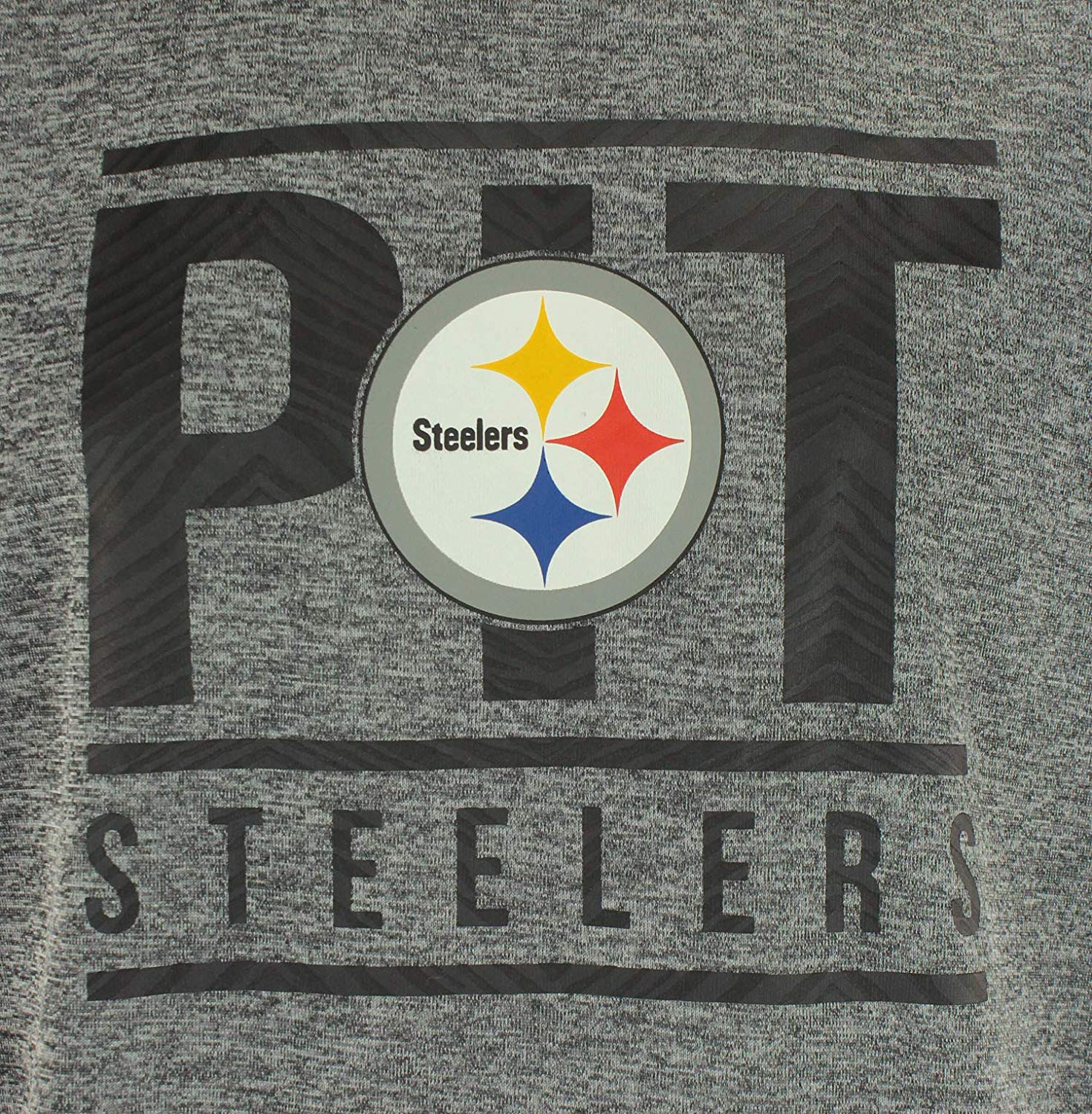 Zubaz NFL Pittsburgh Steelers Mens Lightweight French Terry Crew Neck Sweatshirt - Image 2