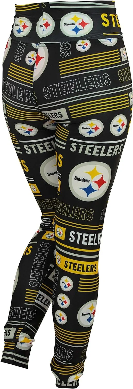 Zubaz NFL PITTSBURGH STEELERS TEAM COLOR COLUMN LEGGING XS - Image 2